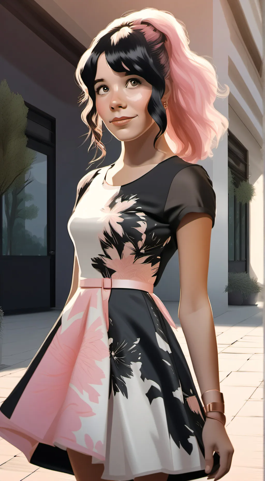 ai character: Melanie marteniz  background