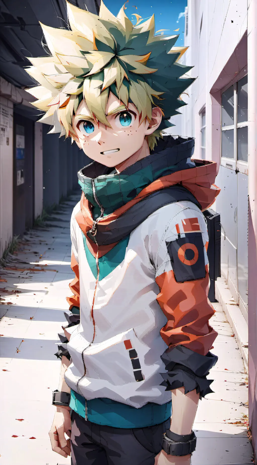 ai character: Izuku Midoria deku background