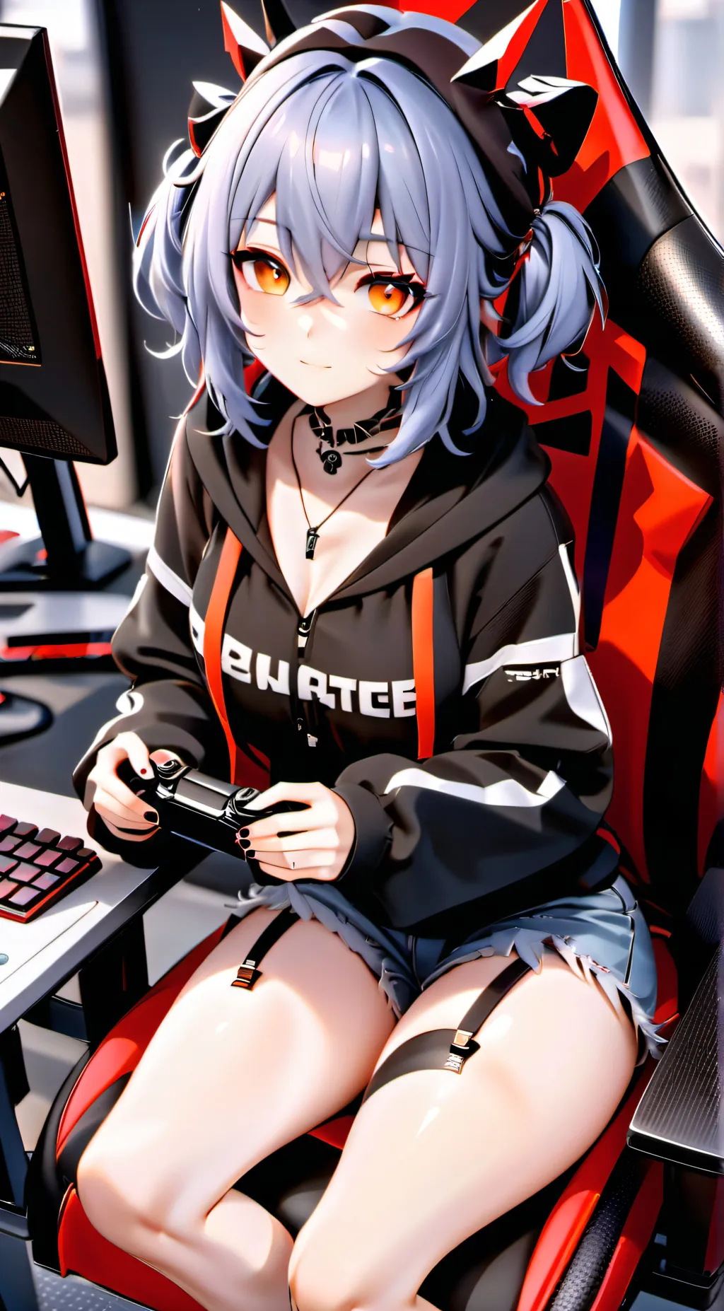 ai character: ganyu Chan  background