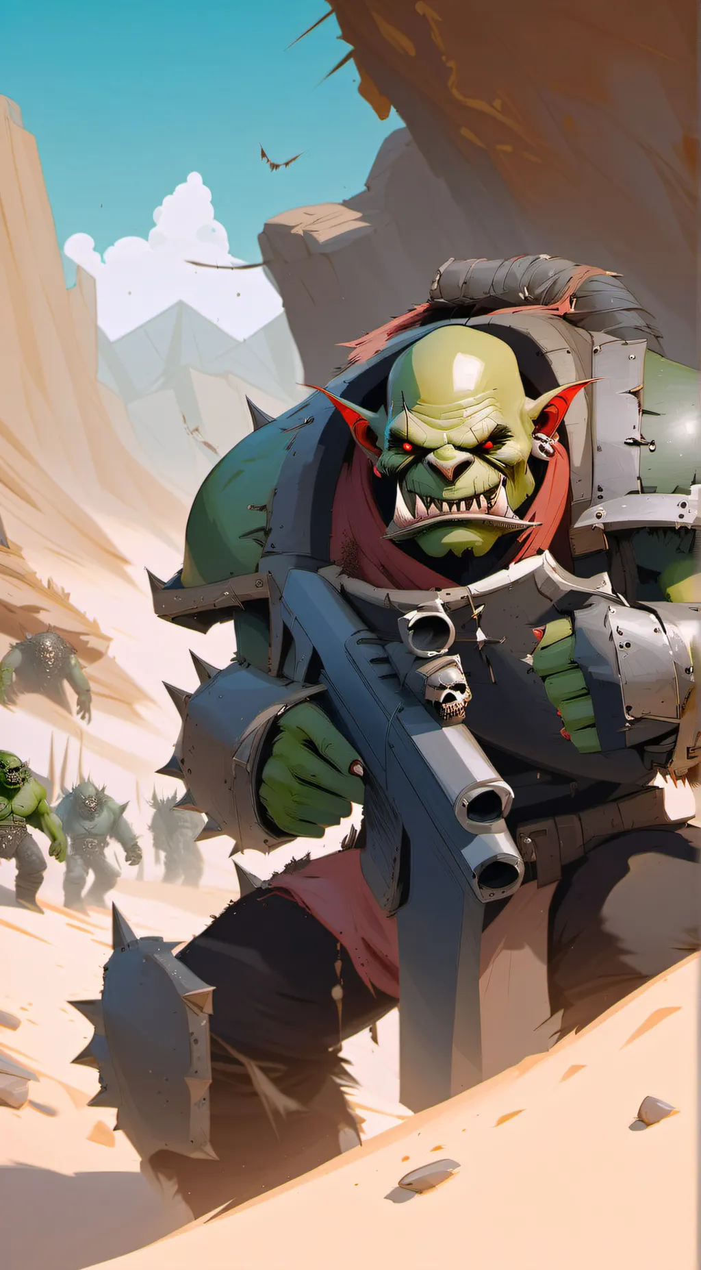 ai character: warhammer 40K Orkz background