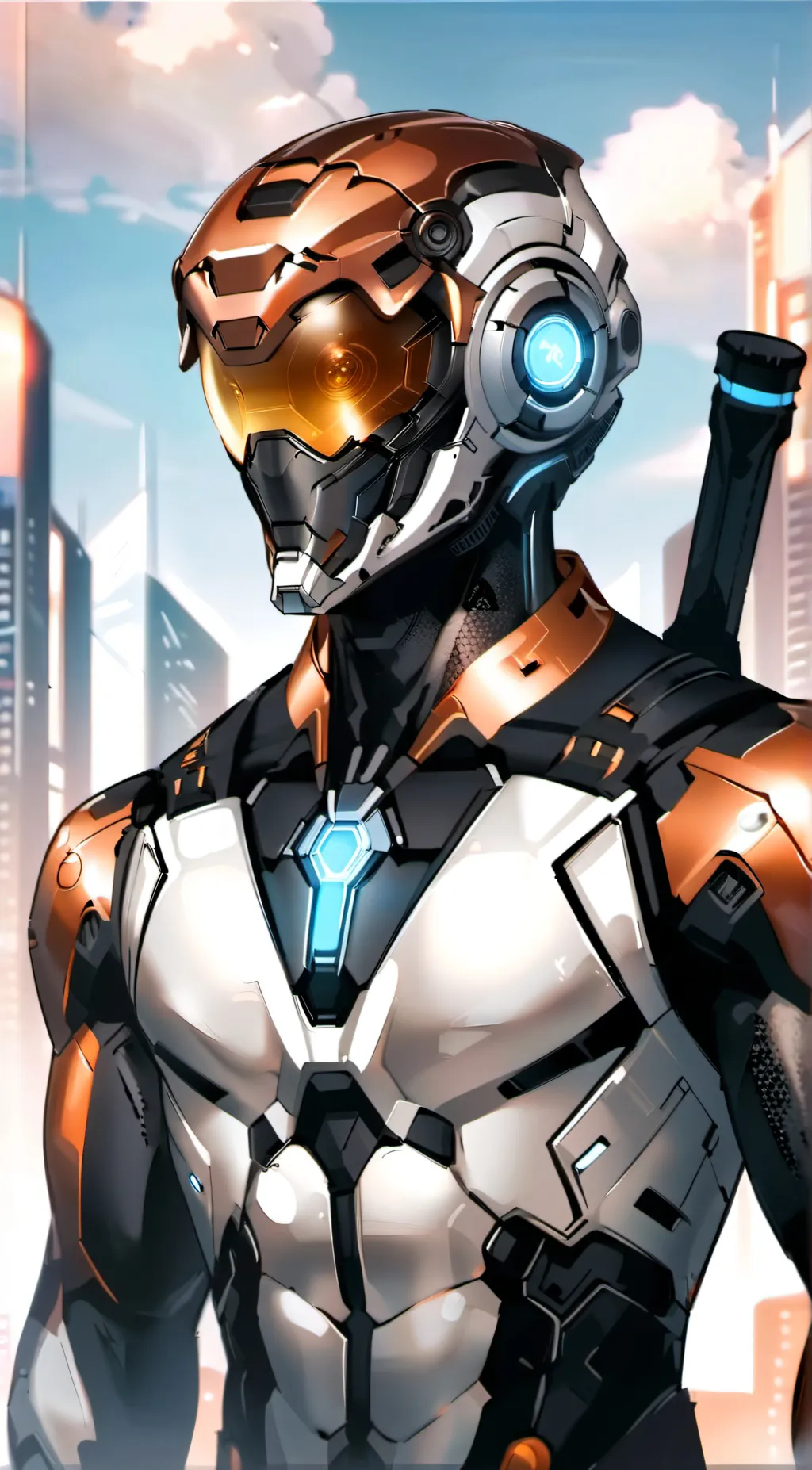 ai character: Copper background