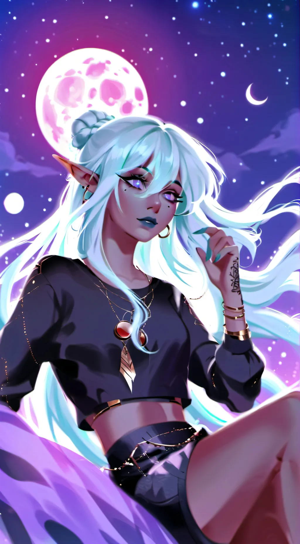 ai character: MamaMoon  background