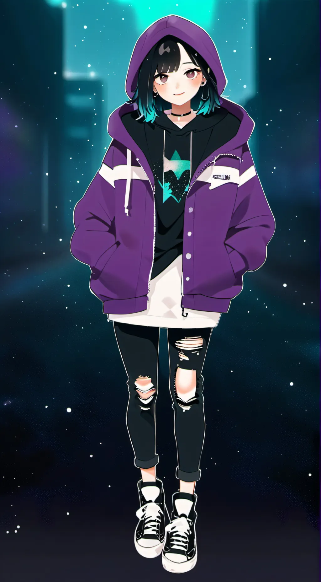 ai character: violeta background