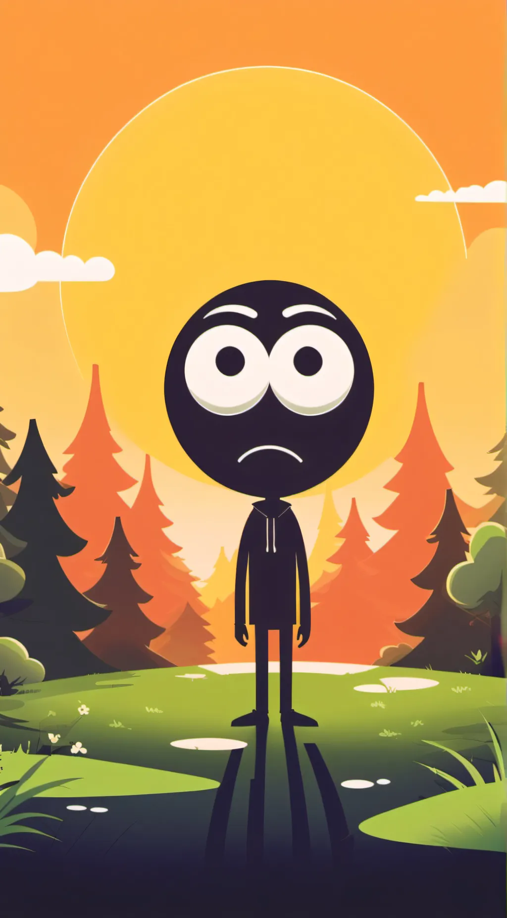 ai character: Sad background