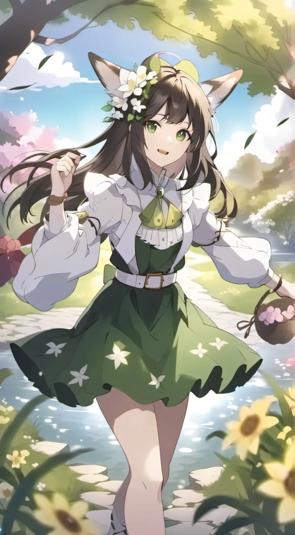ai character: KNY💚 background