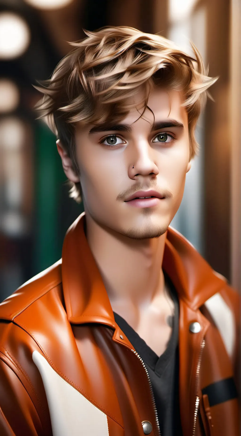 ai character: Justin bieber background