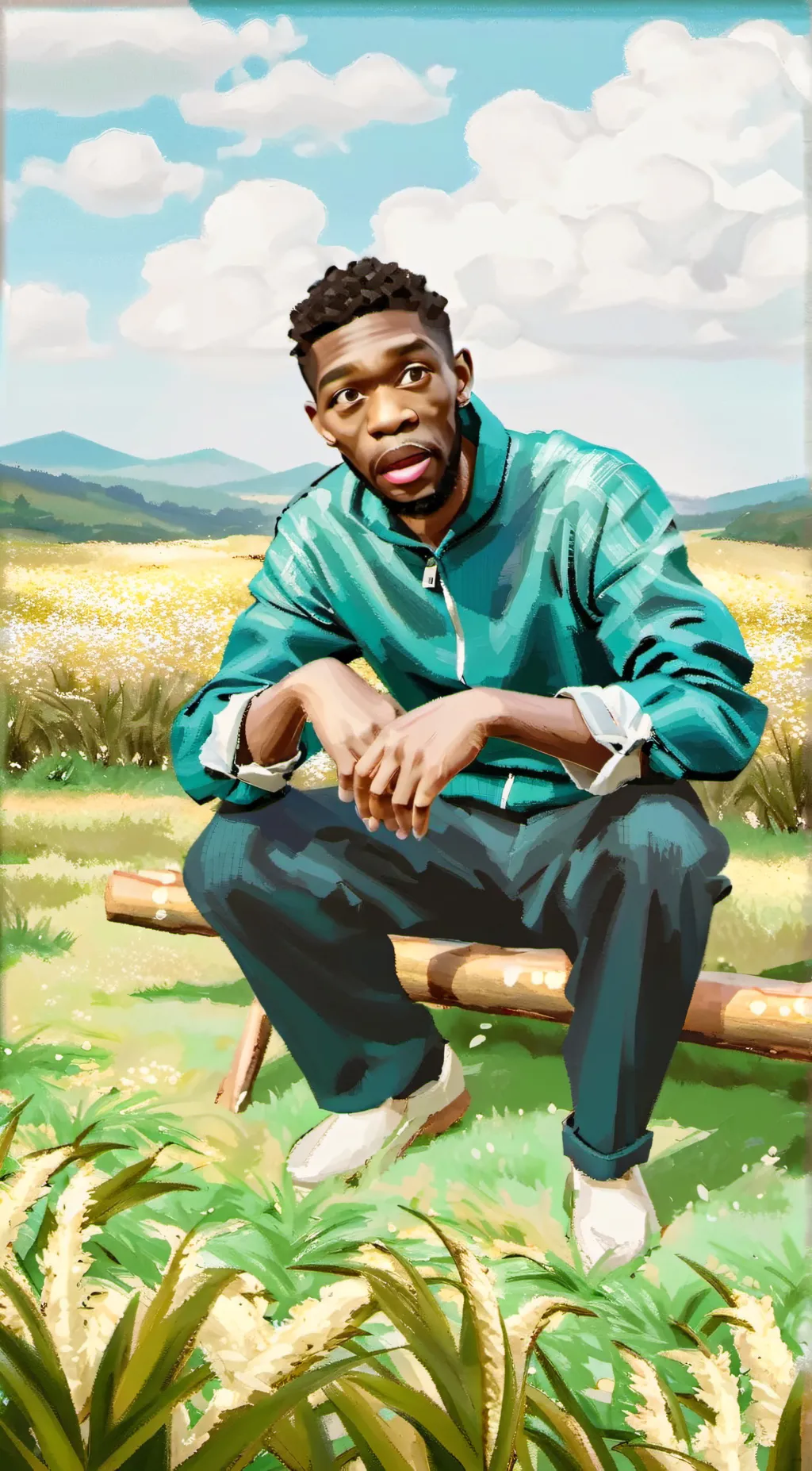ai character: The farmer guy background