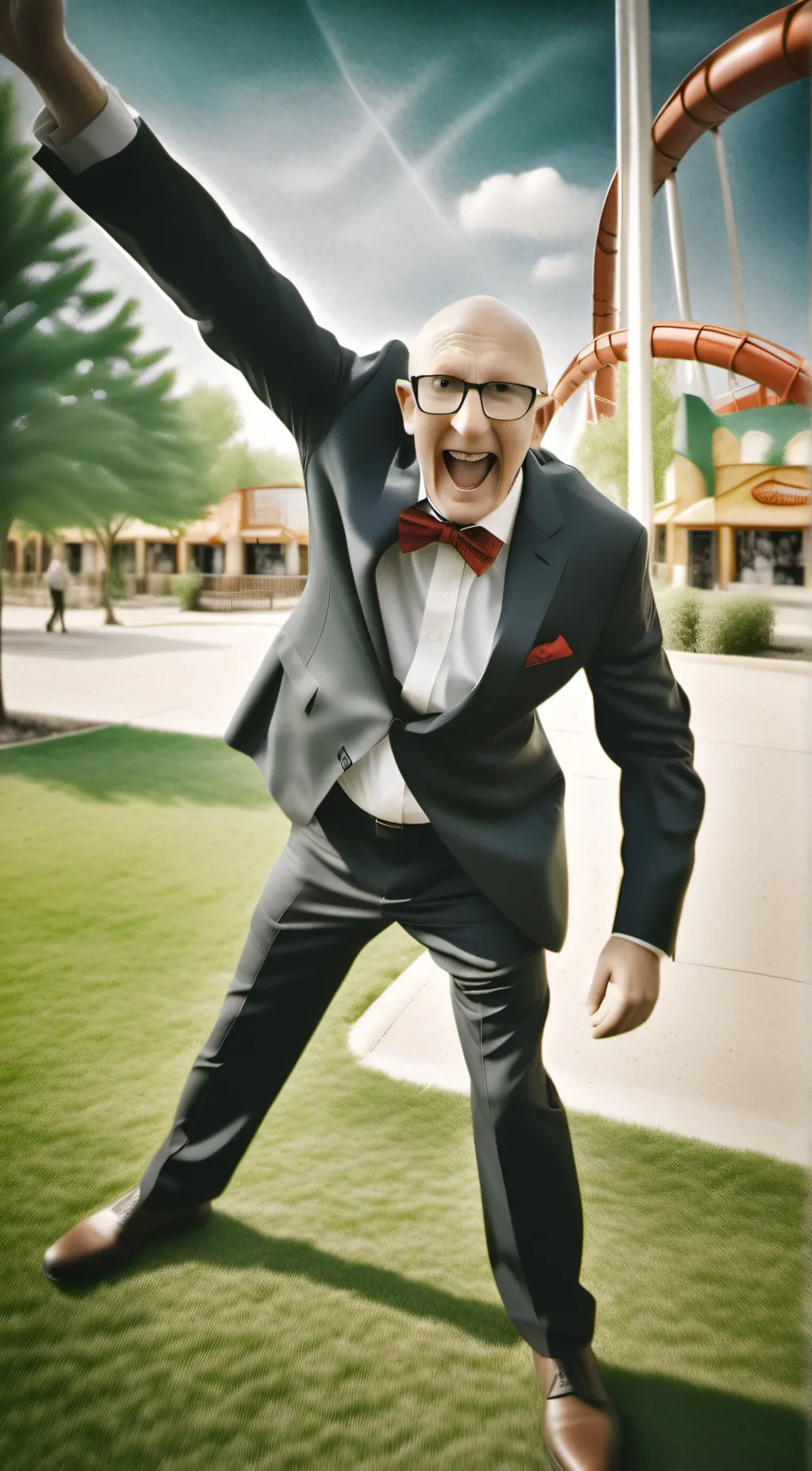 ai character: Mr six flags background