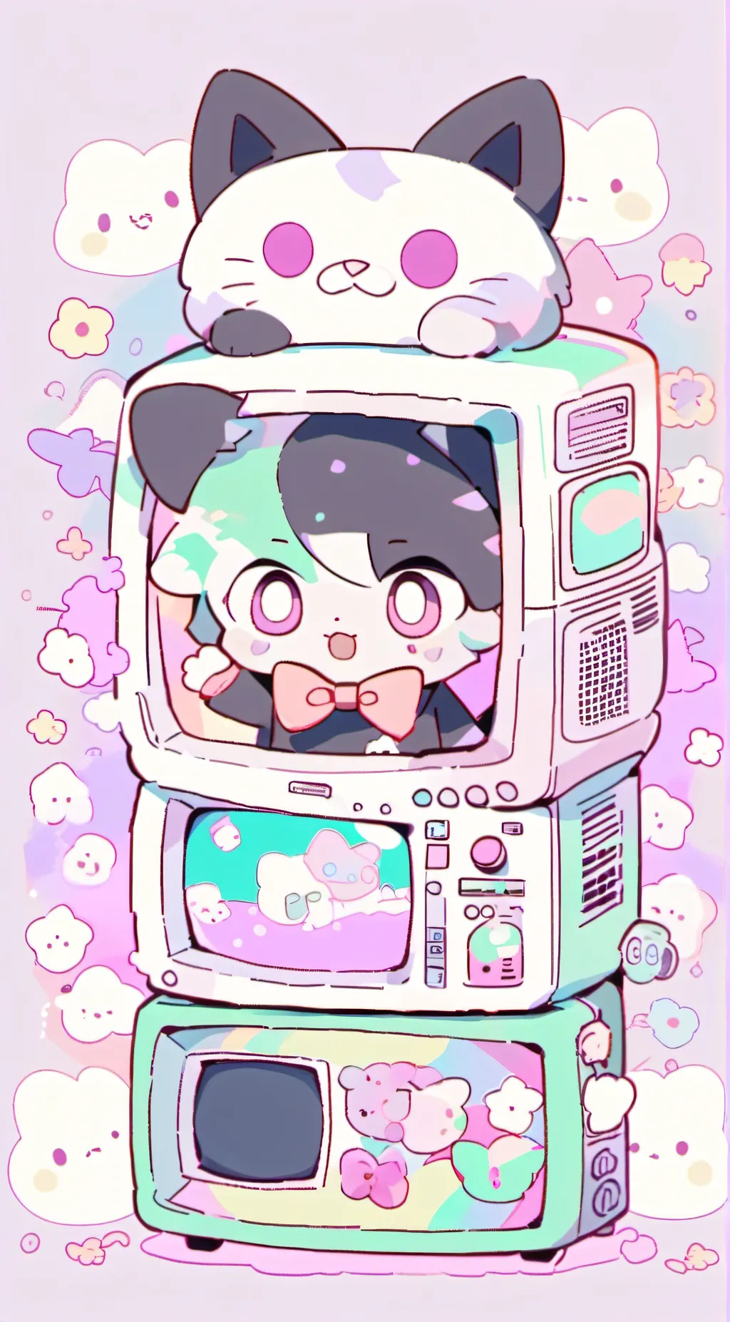ai character: mr puzzles cat background