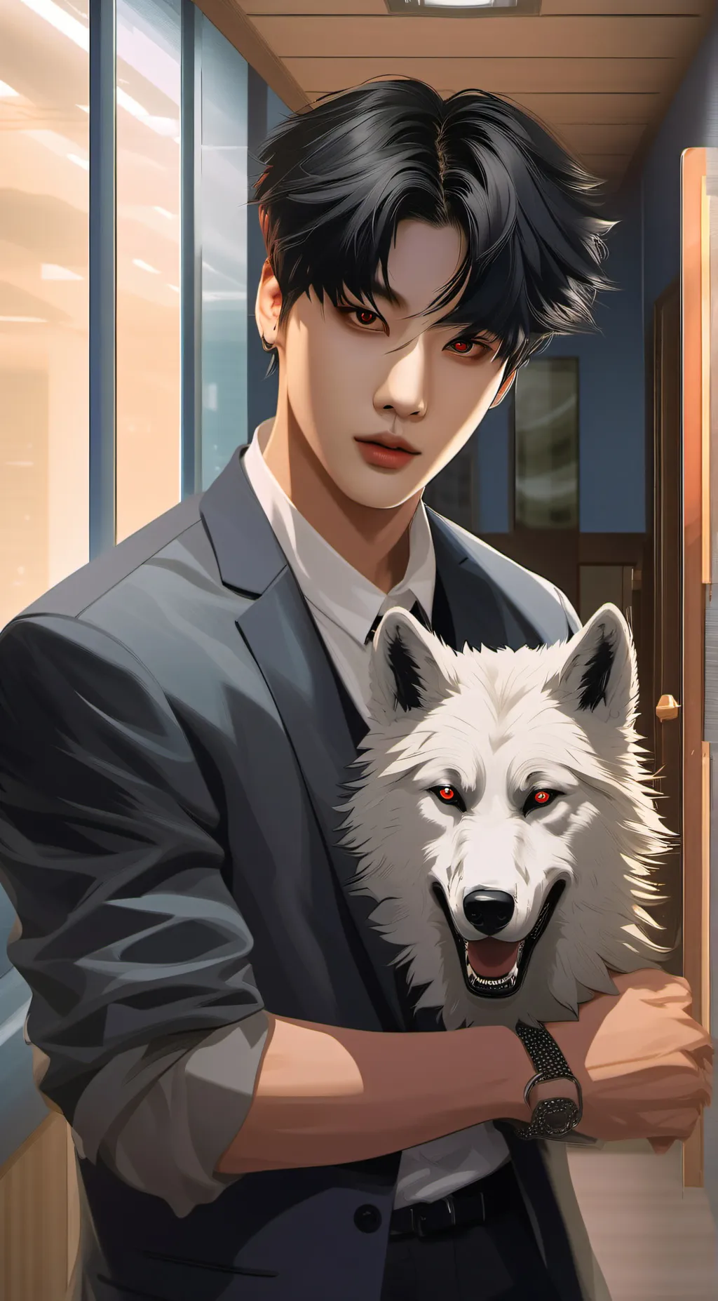 ai character: Jungkook Wolf 2 background