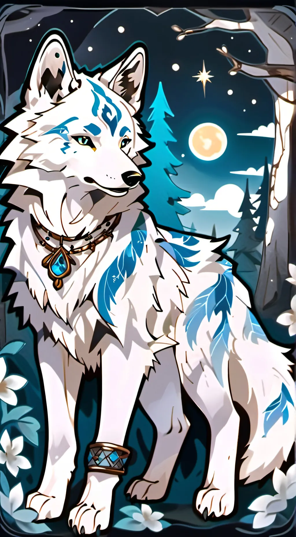 ai character: Sky ' Sparkle background
