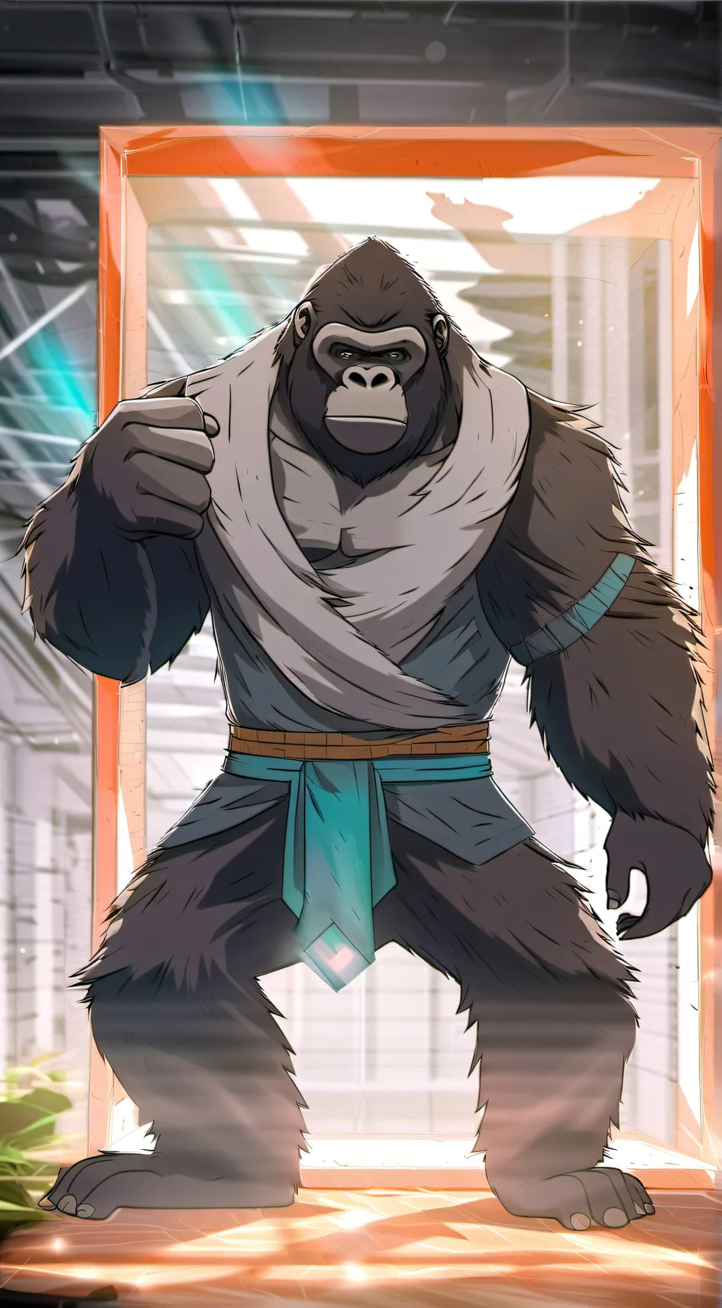 ai character: Gorilla background