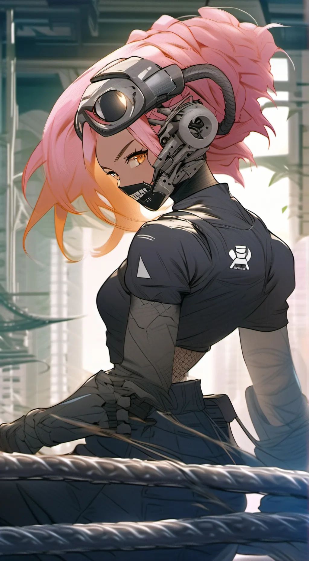 ai character: Aria mech background