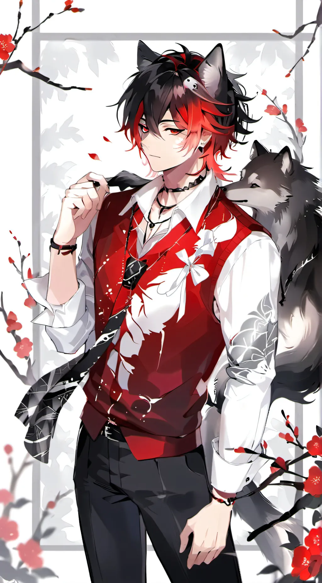 ai character: werewolf school background