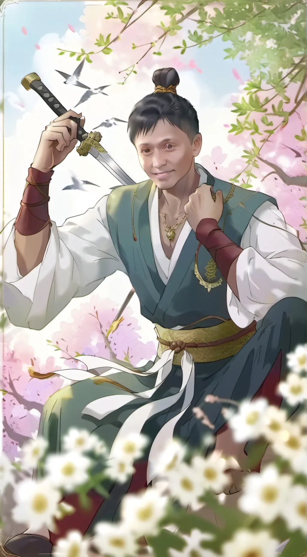 ai character: smilling critters background