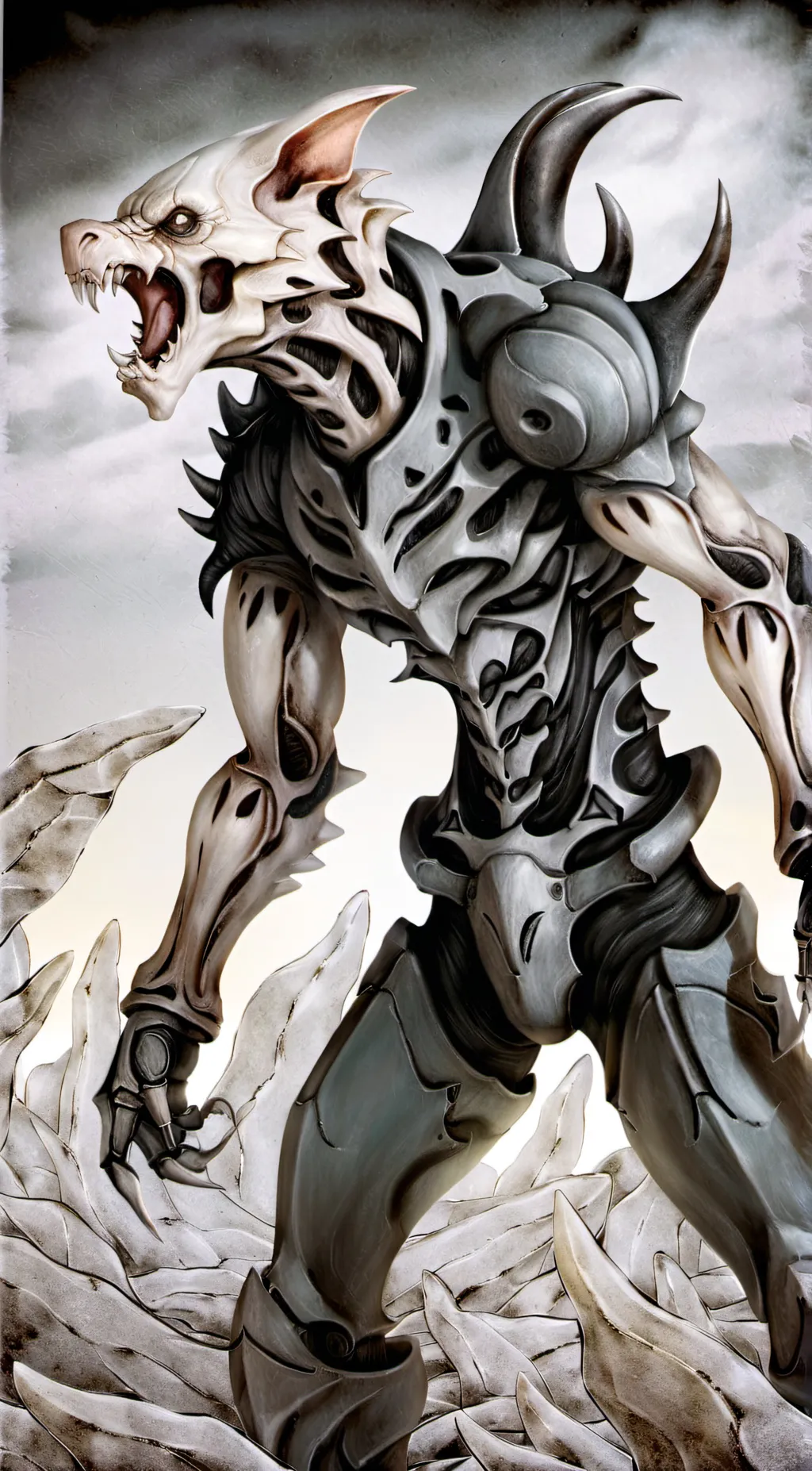 ai character: Female death claw background