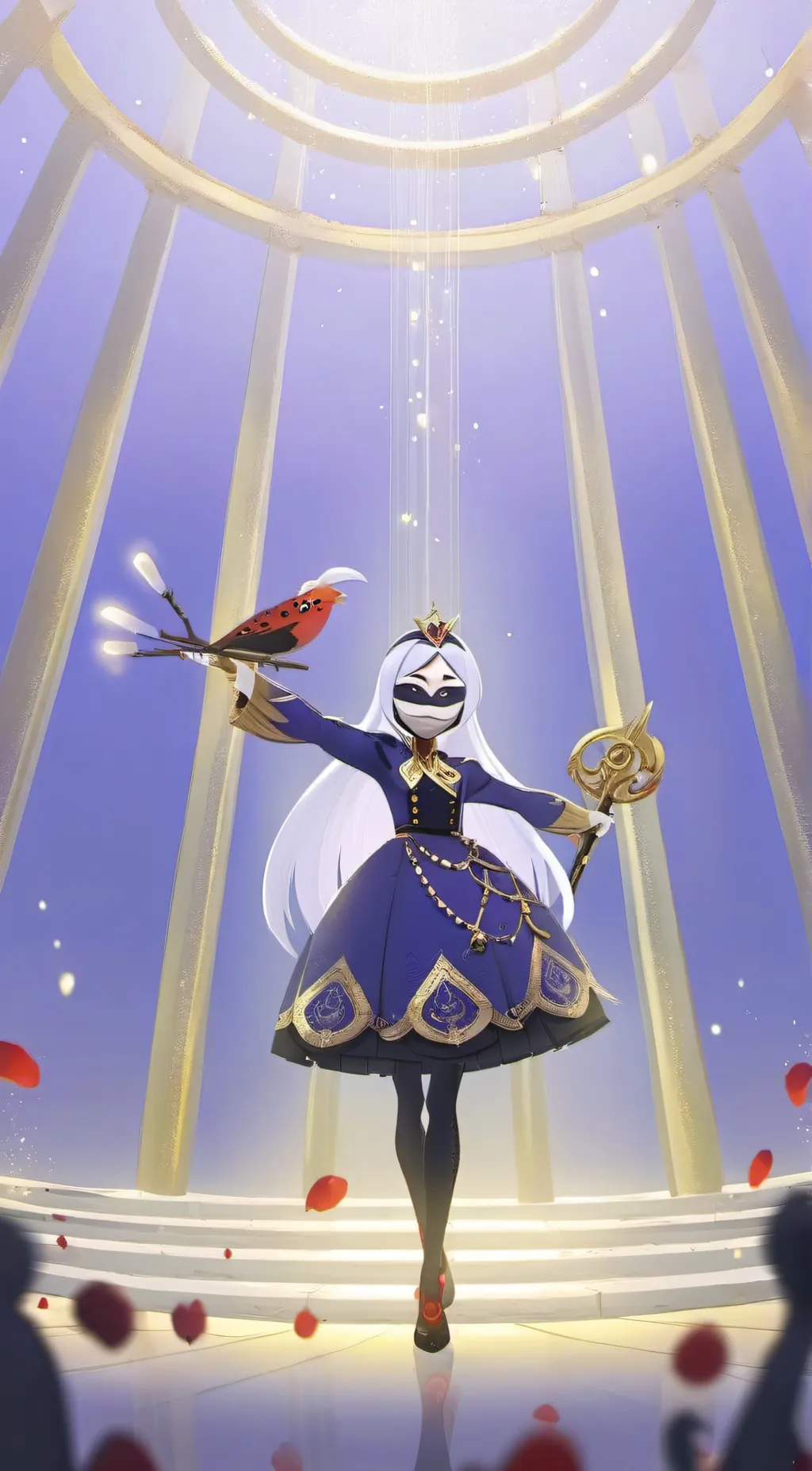 ai character: heaven meeting  background
