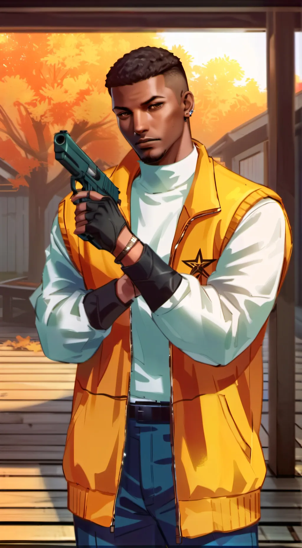 ai character: Franklin Clinton background