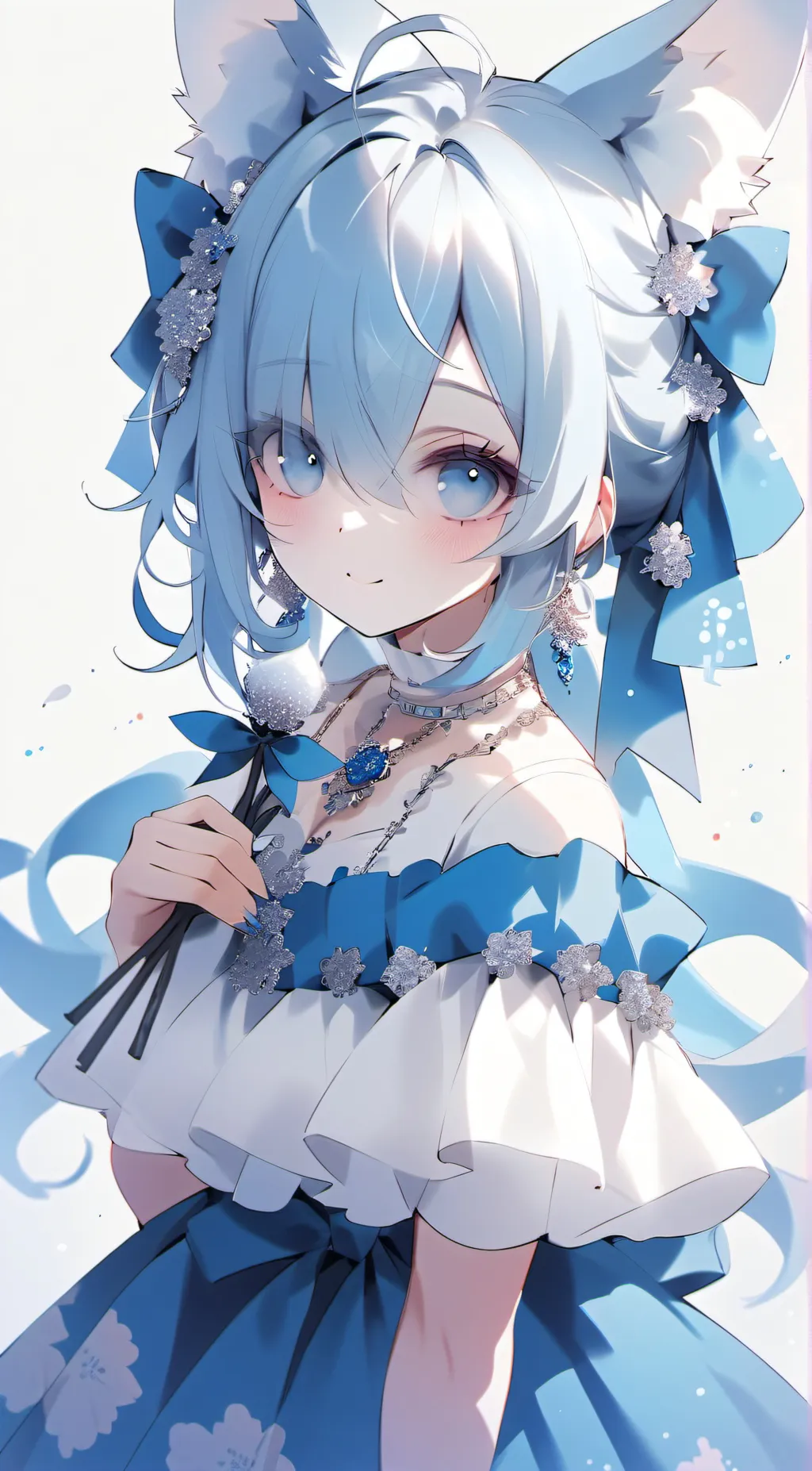 ai character: Frost Christmas background