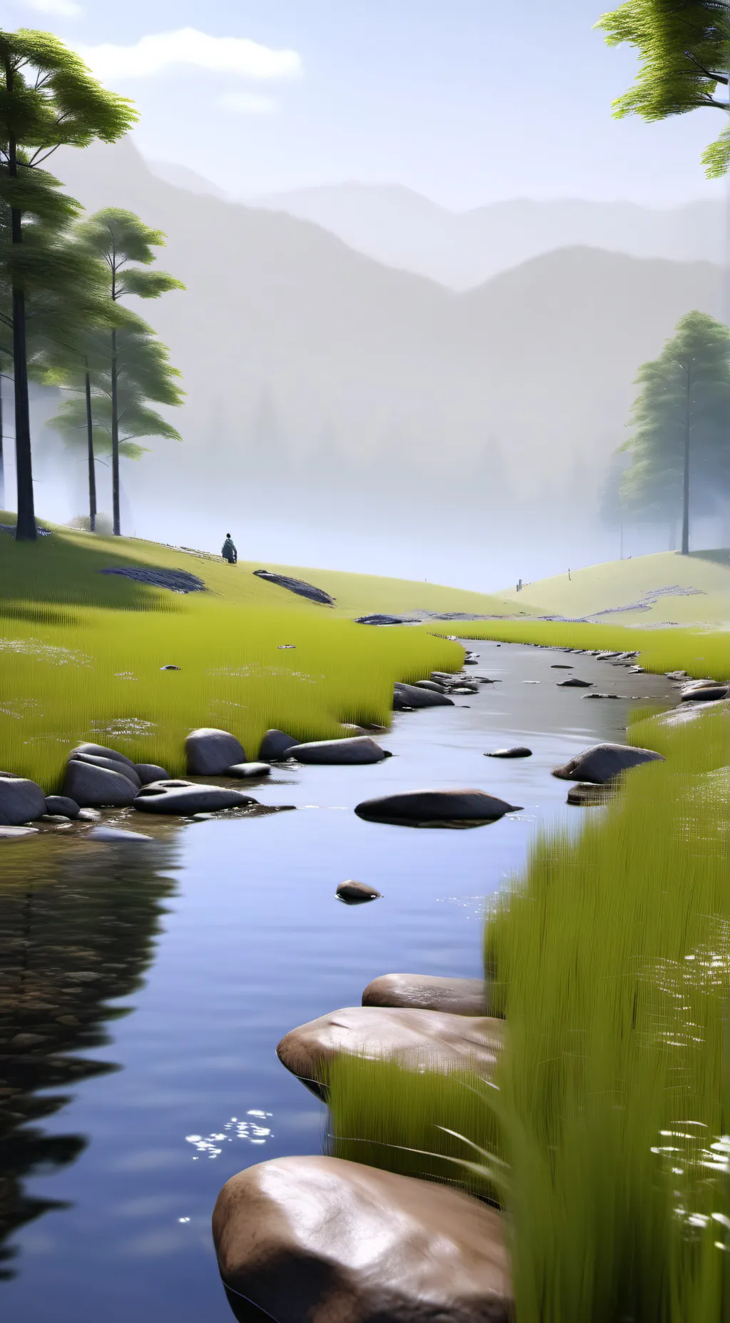 ai character: Normal grass background