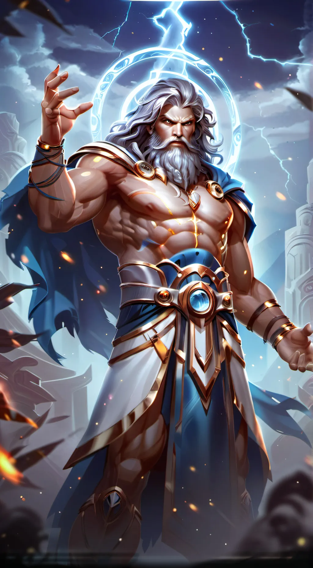 ai character: Zues background