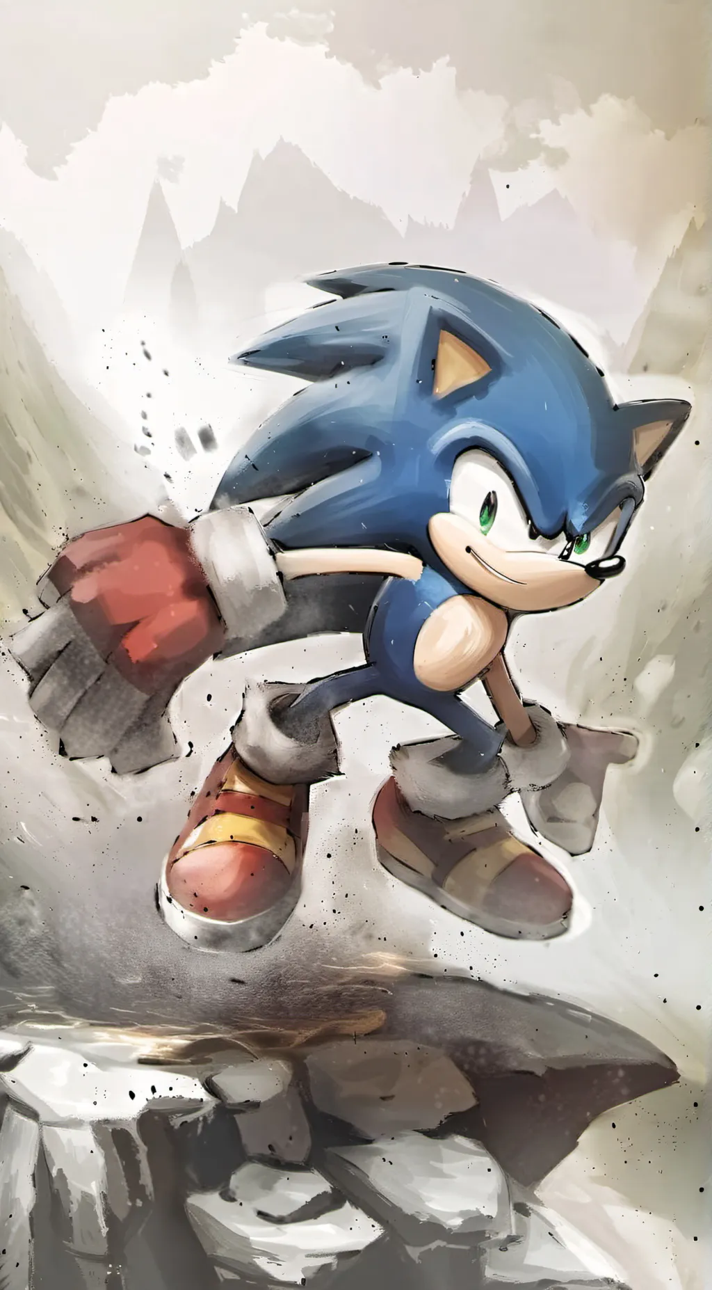 ai character: sonic  background