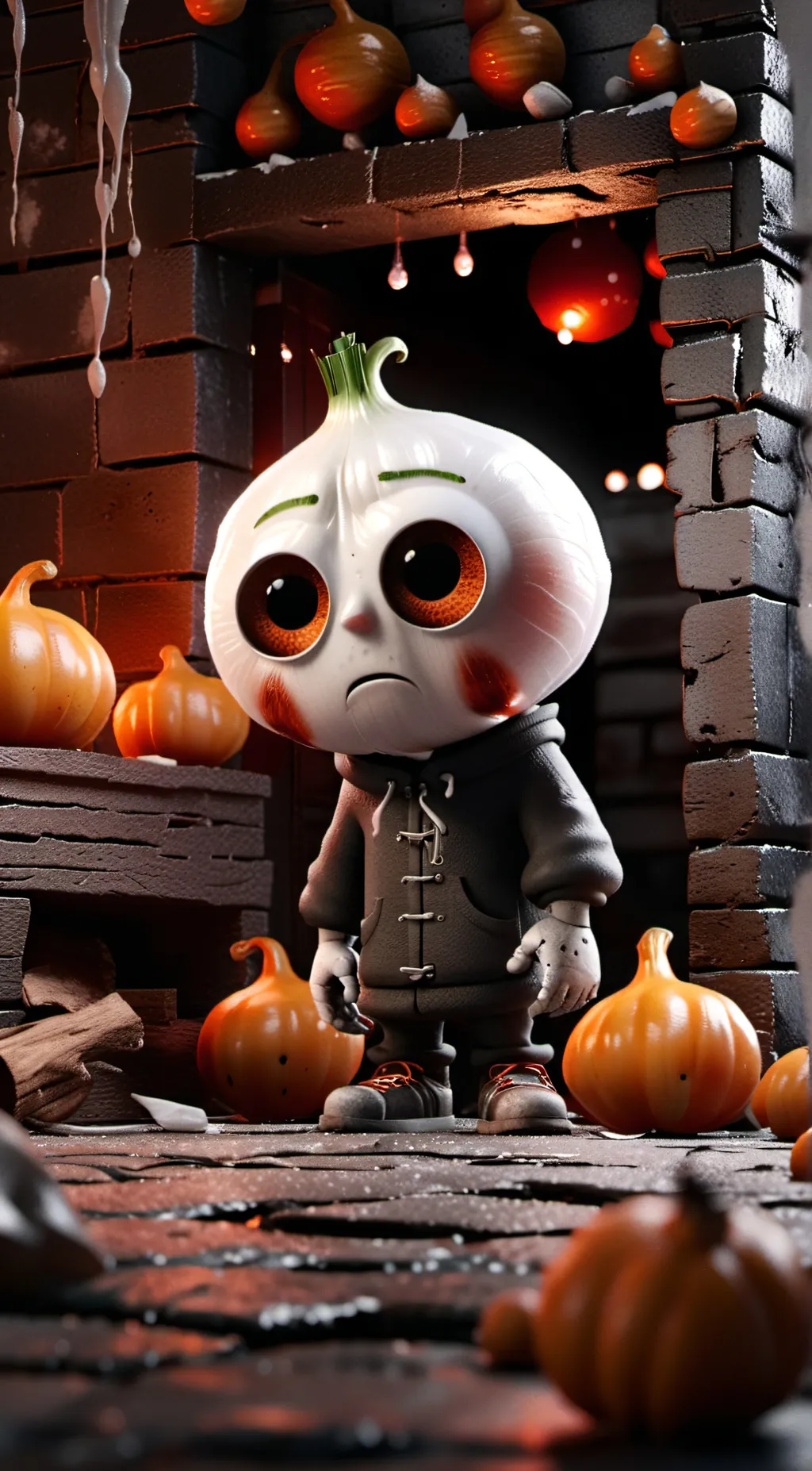 ai character: The sad onion background