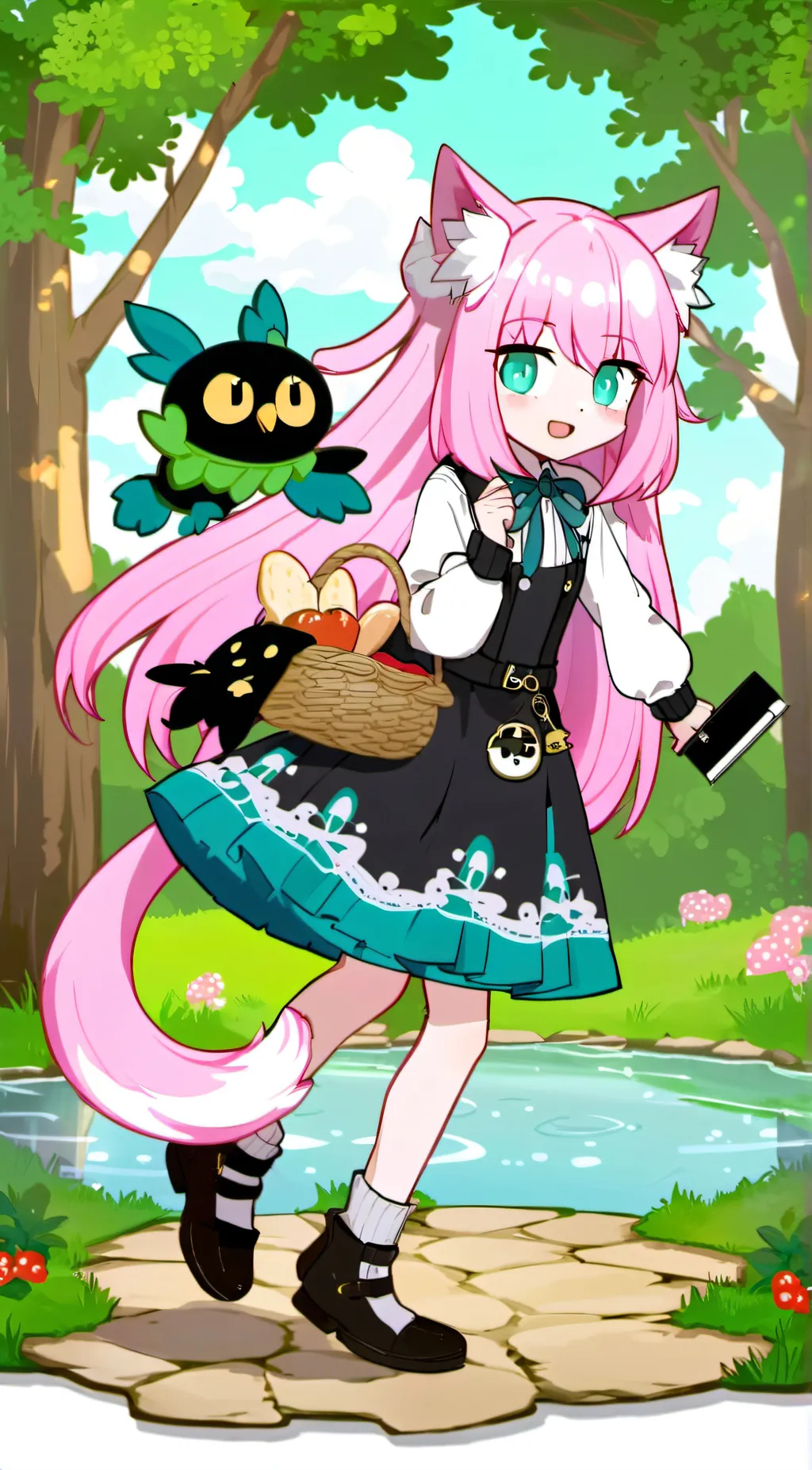 ai character: Hannah and Hailey  background