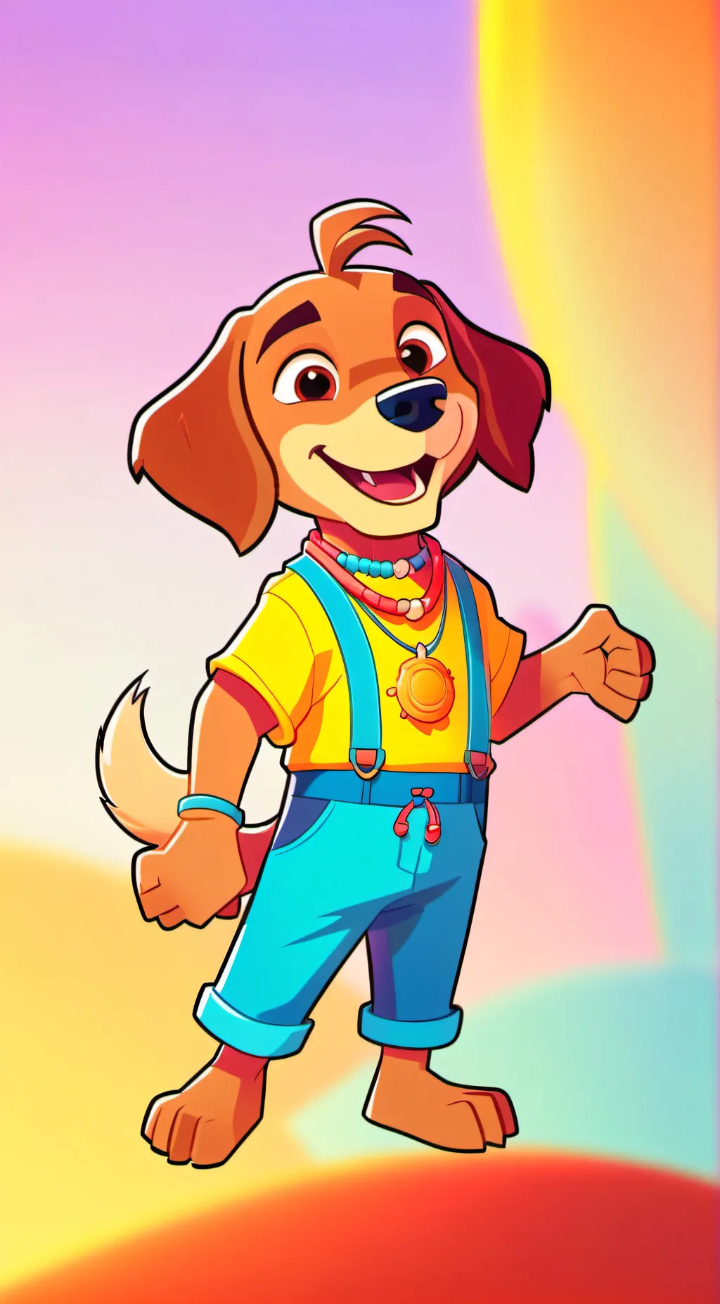 ai character: dog day  background