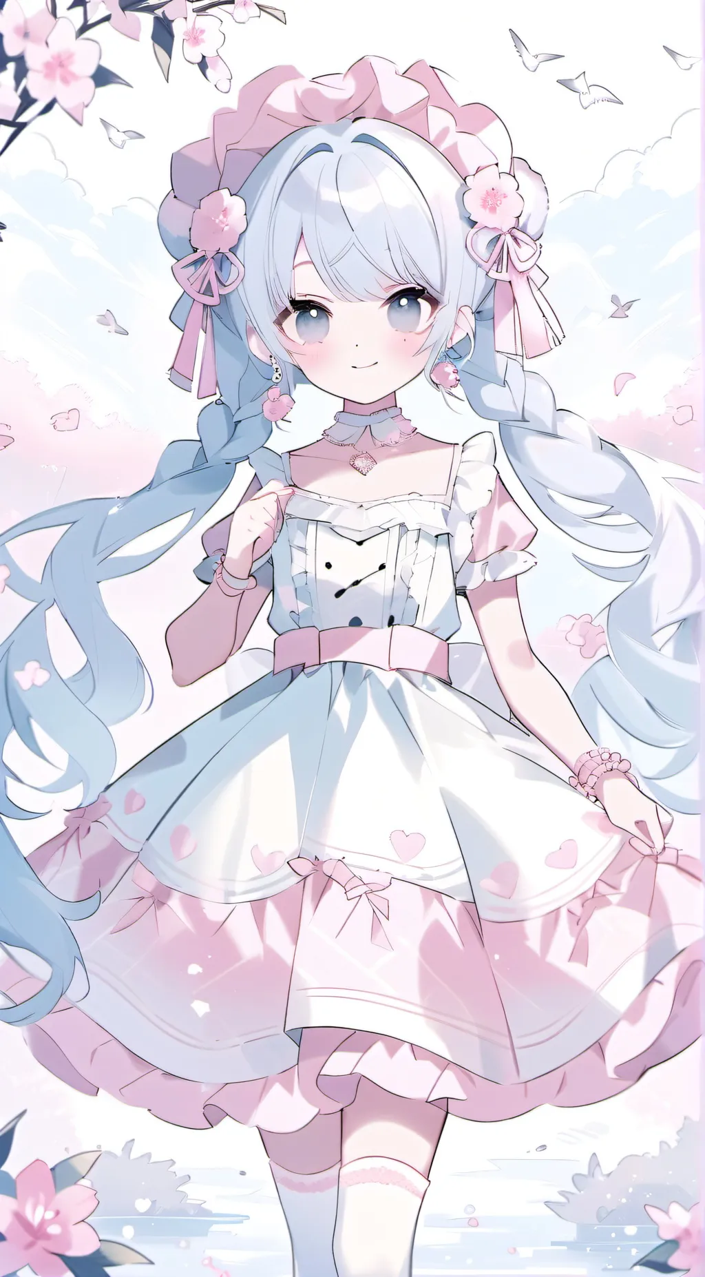 ai character: hello kitty~<3 background