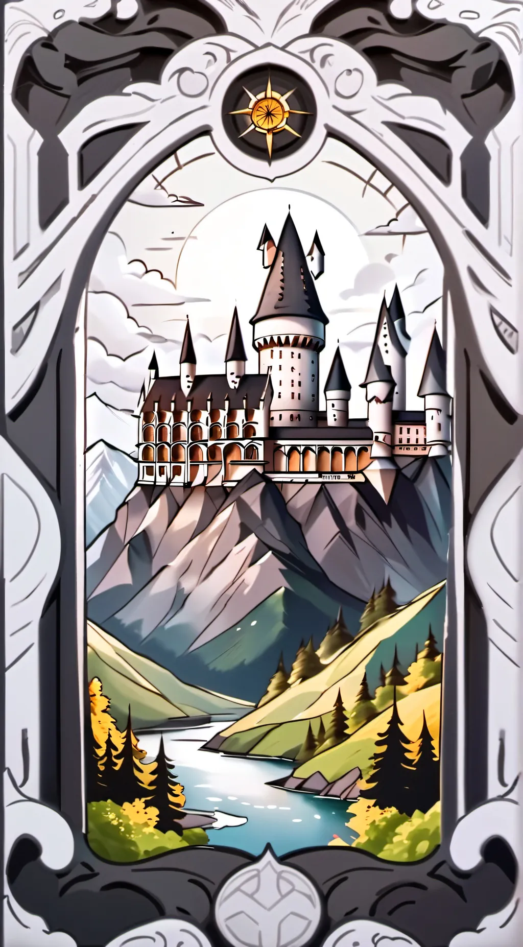 ai character: Hogwarts  background