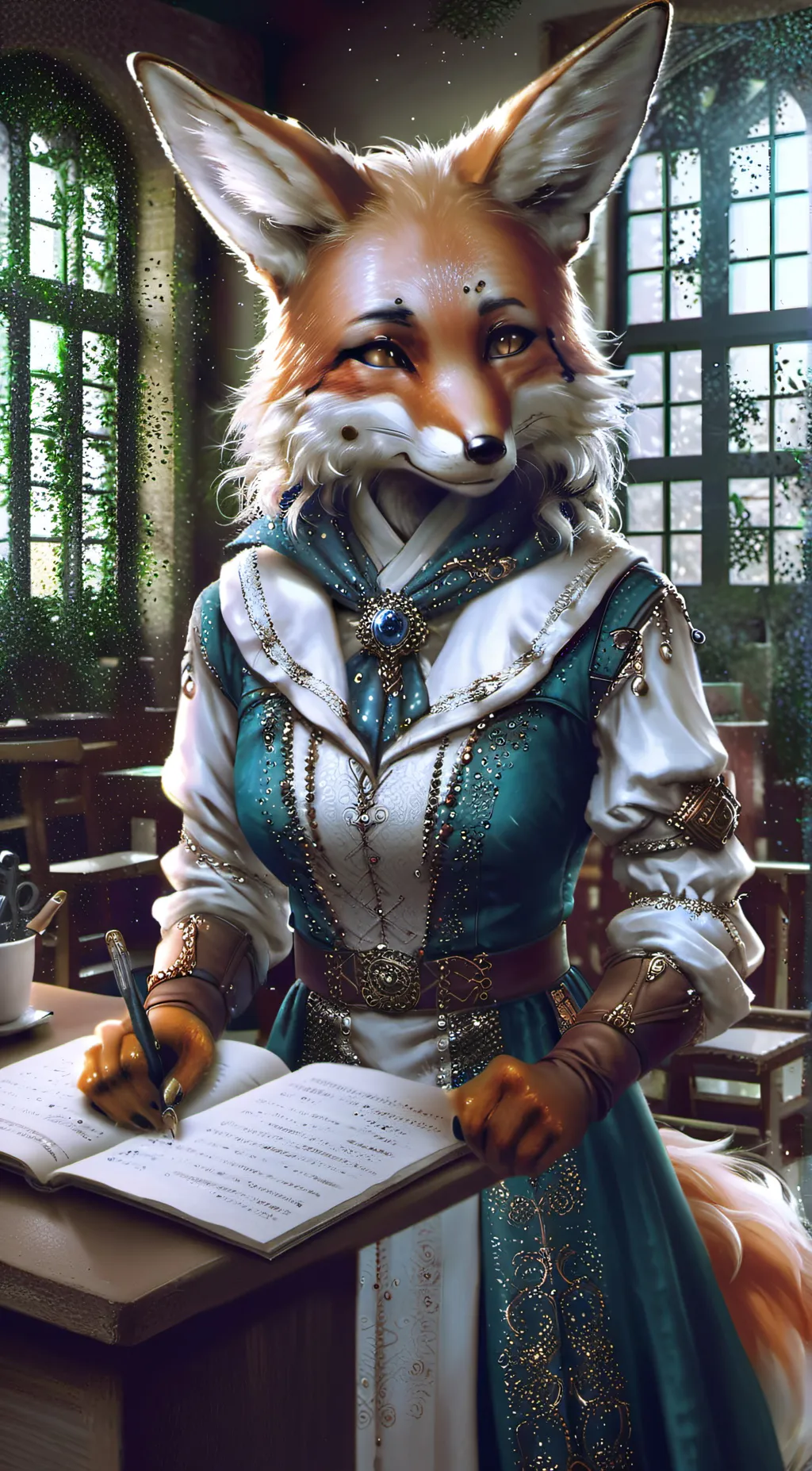 ai character: Ms.Foxy background