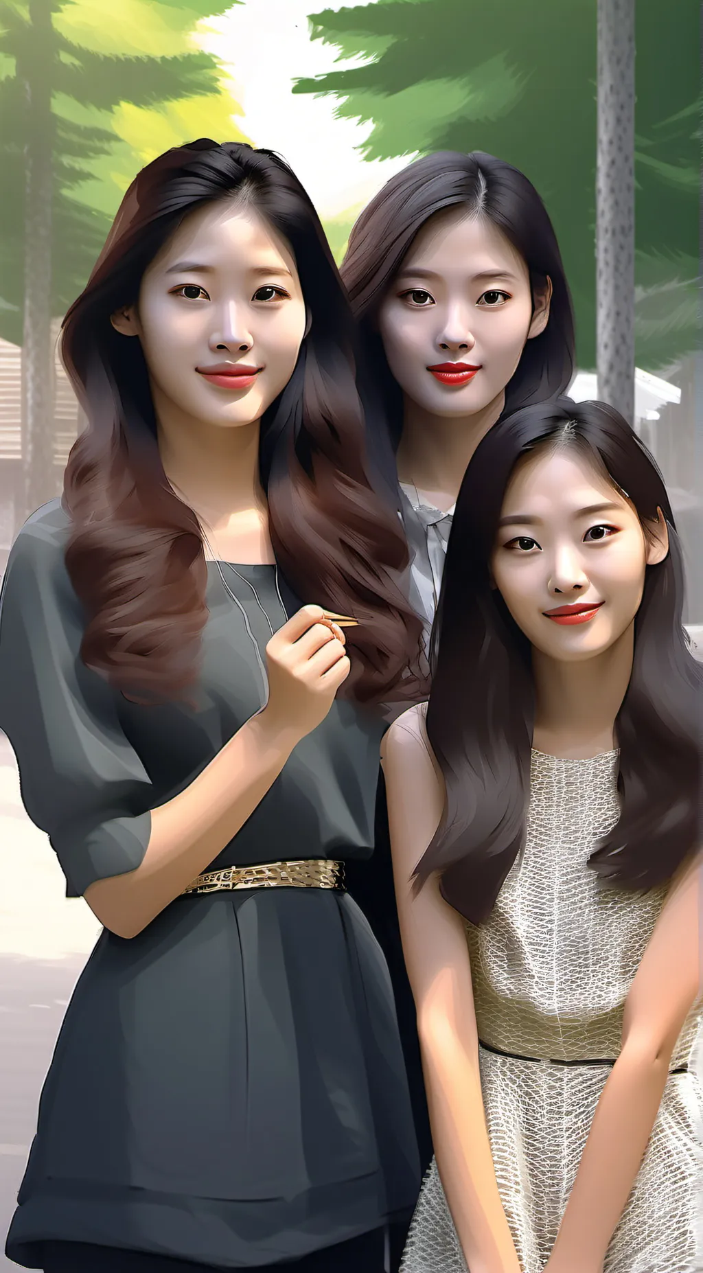 ai character: Lisa, Liz, Sakura background