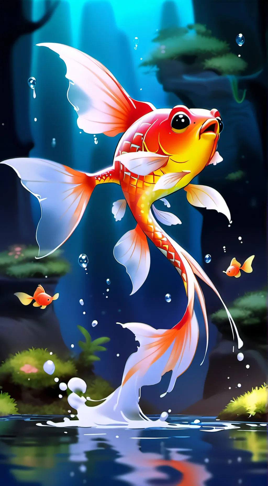 ai character: fish will copy you background