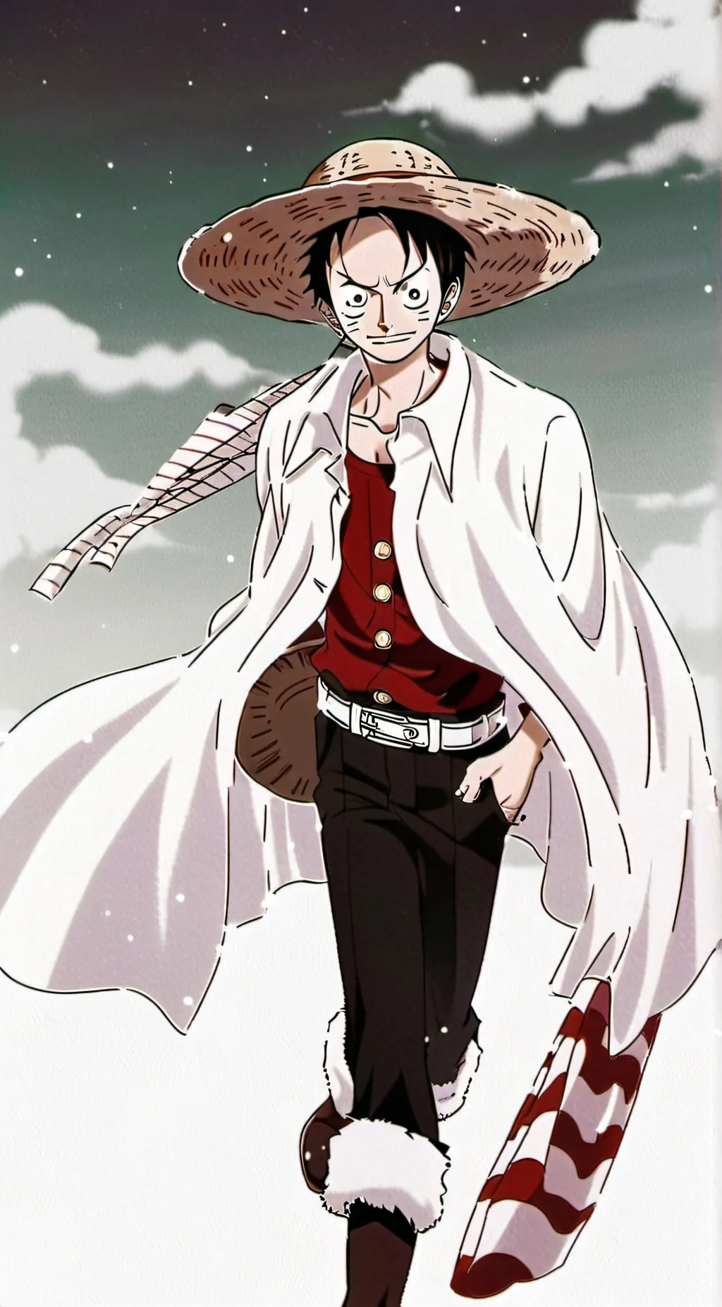 ai character: MŌÑKĪ d RuFfY background