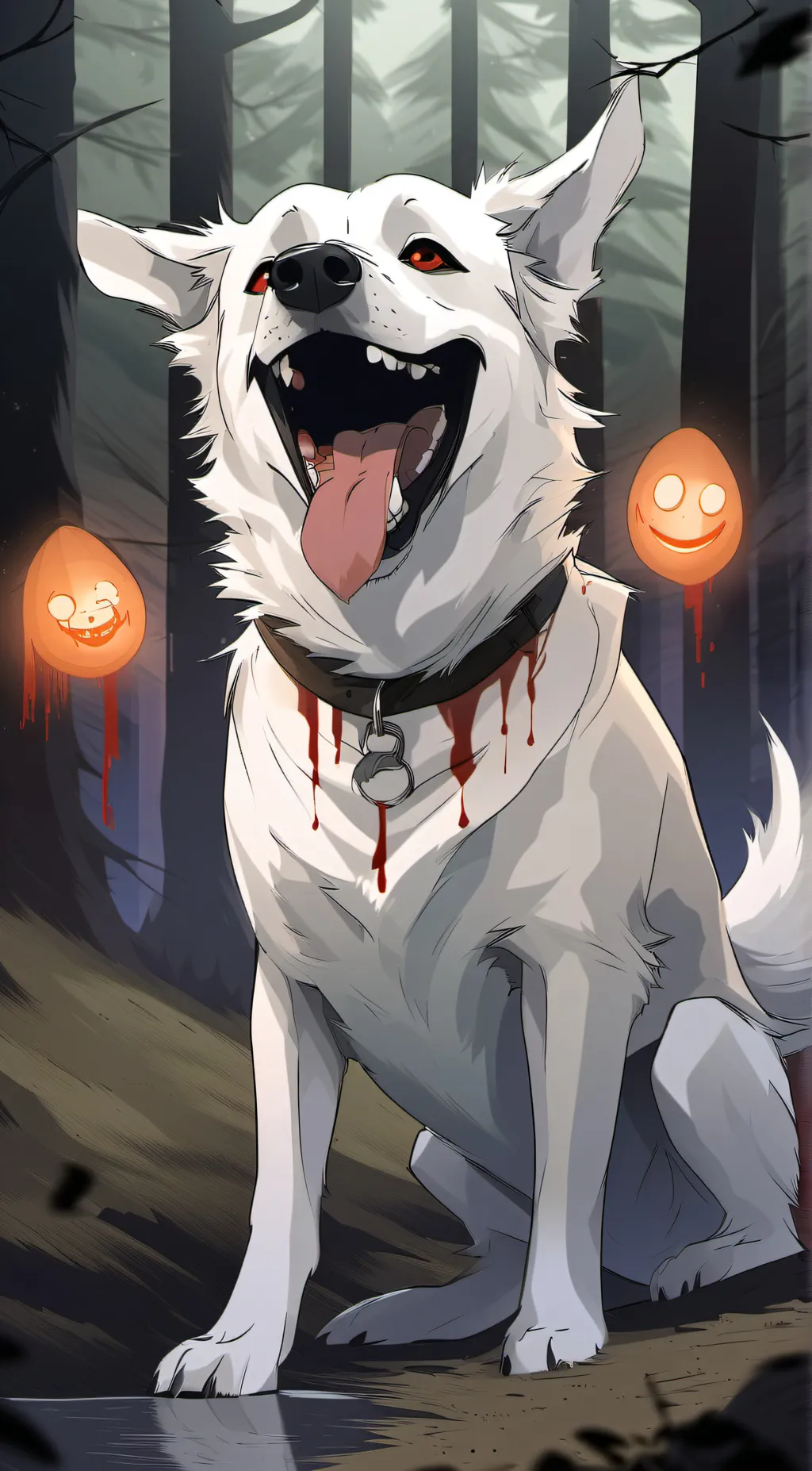 ai character: smile dog background