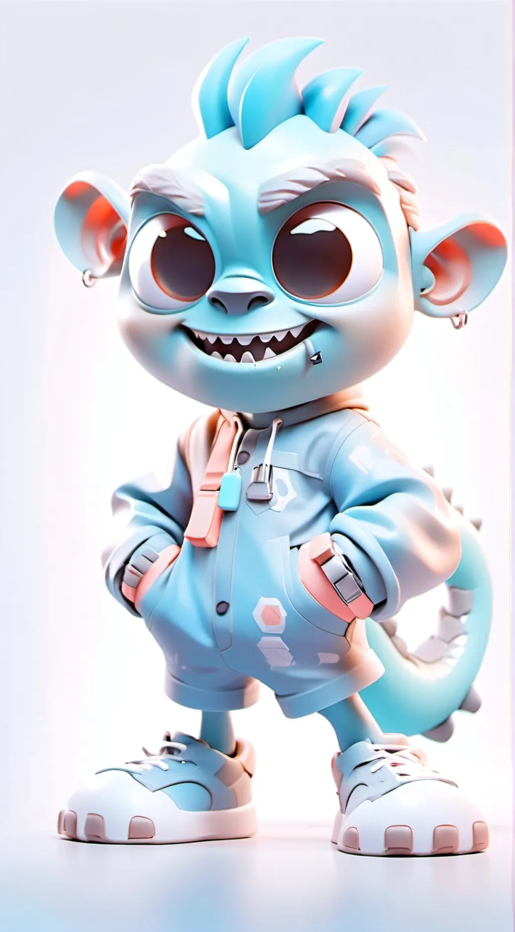 ai character: Blue Monster background