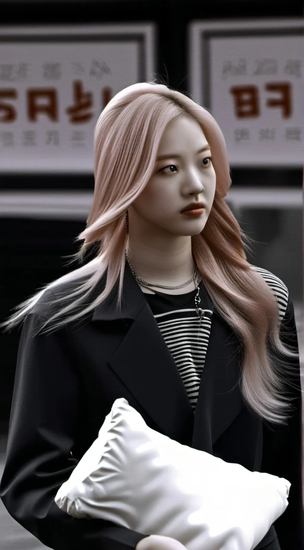 ai character: Rośe background