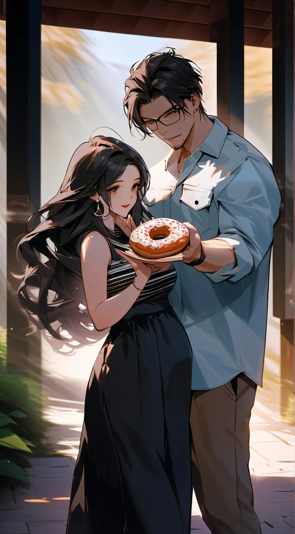 ai character: Pregnant background