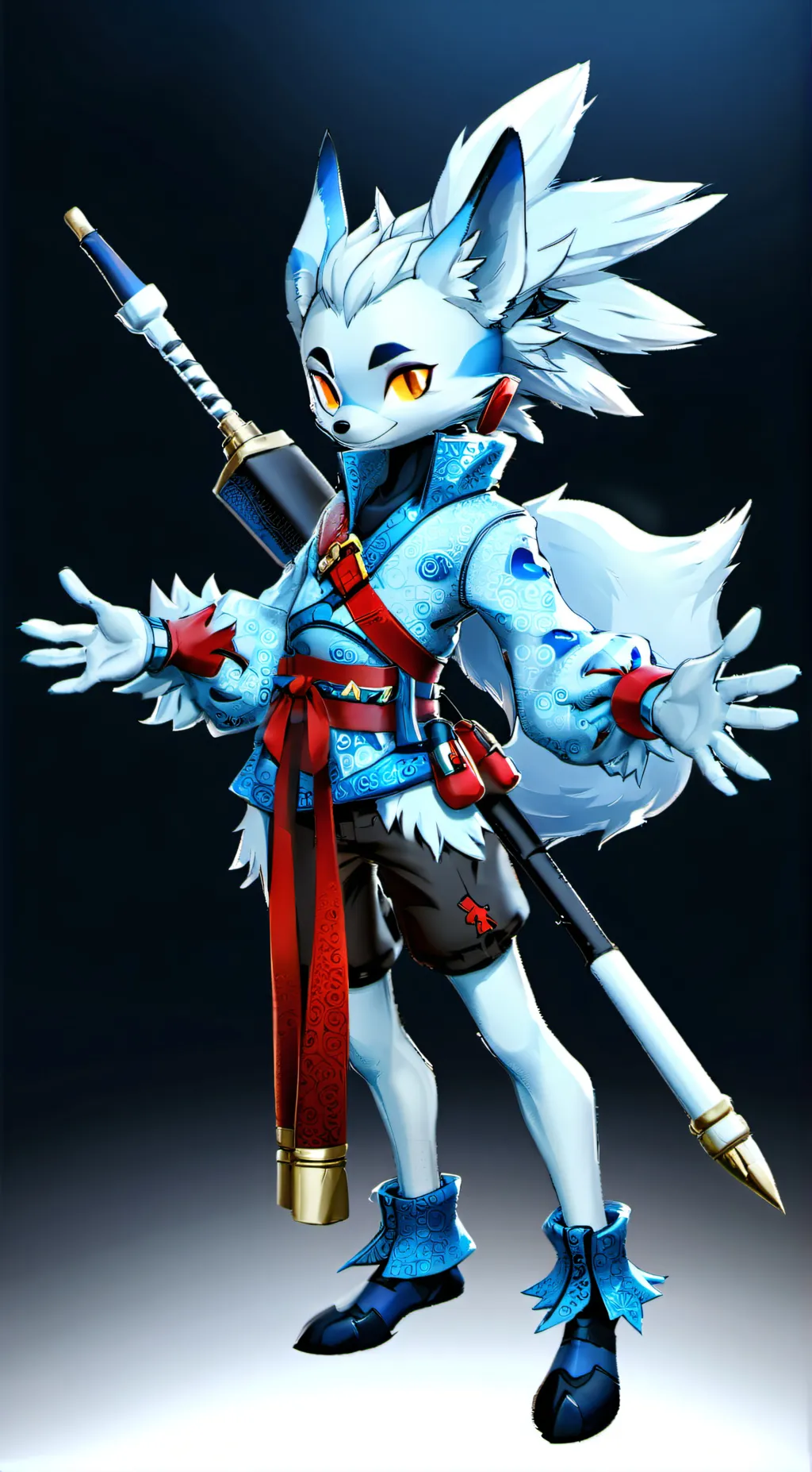 ai character: Silver and sonic background