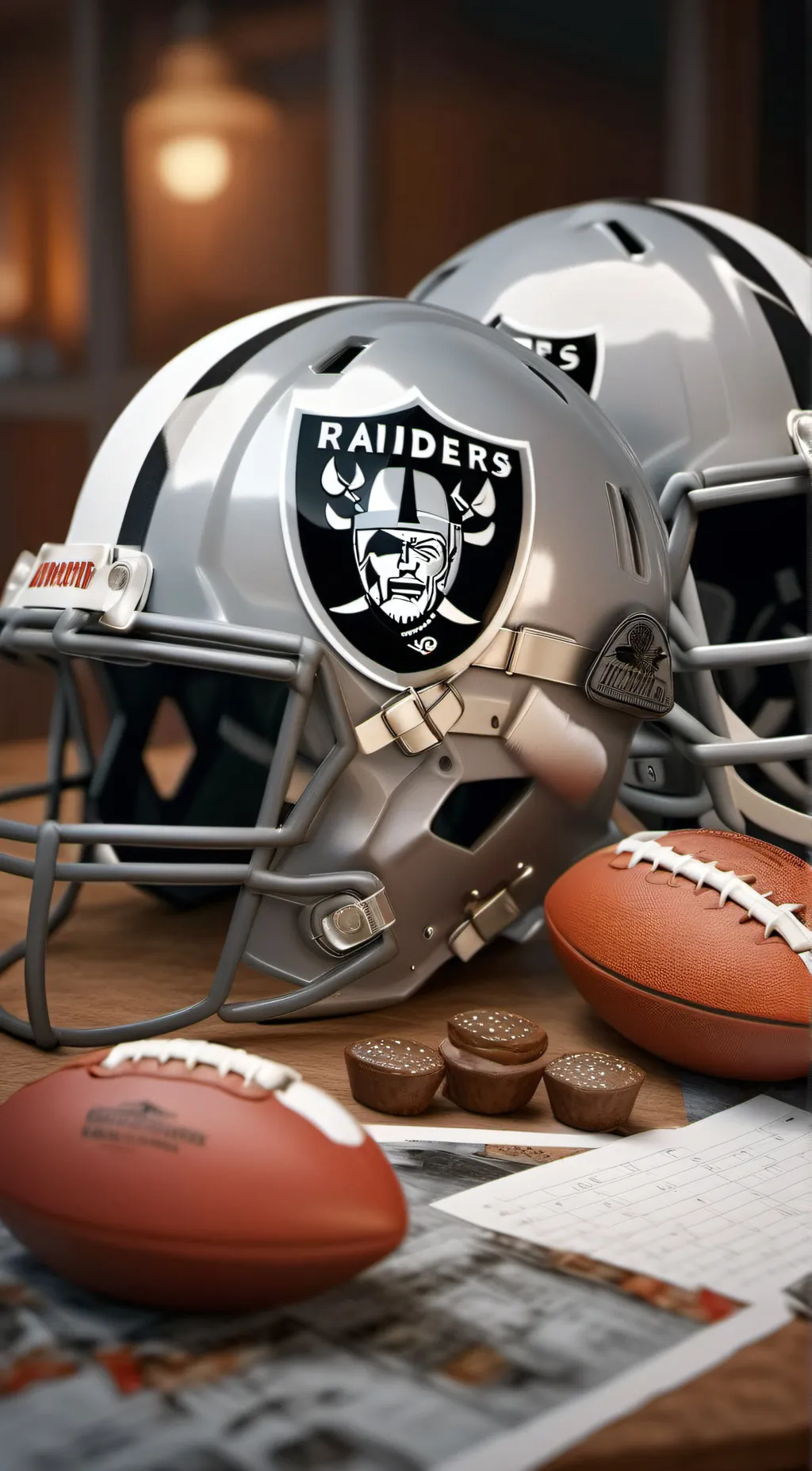 ai character: RAIDERS FAN background