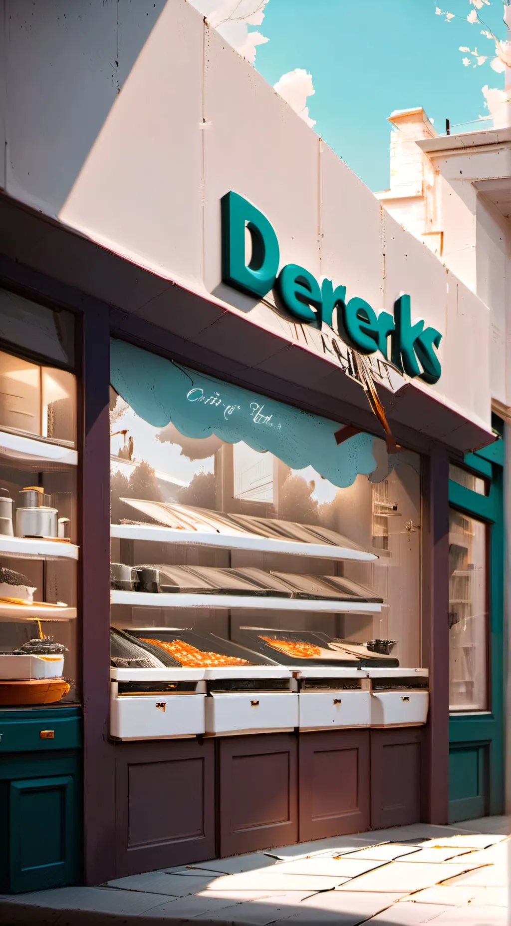 ai character: Derek's kitchen  background