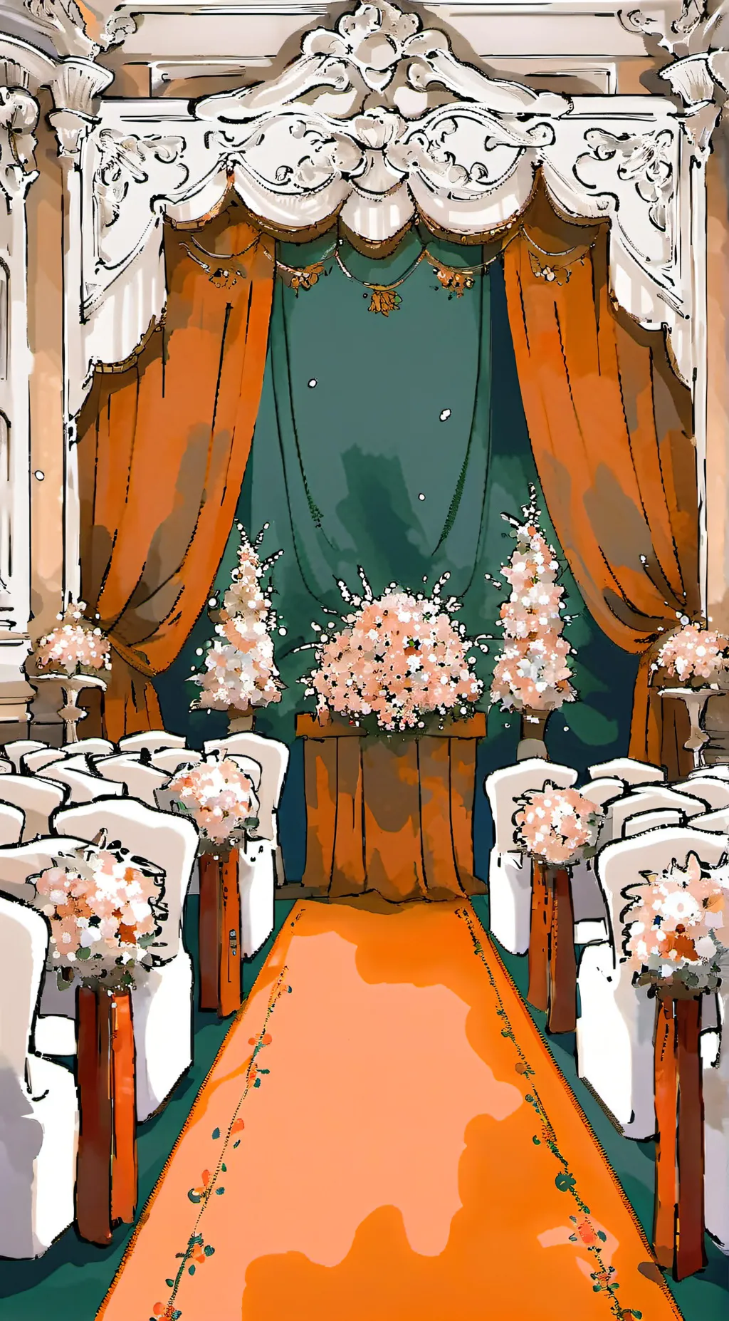 ai character: wedding  background