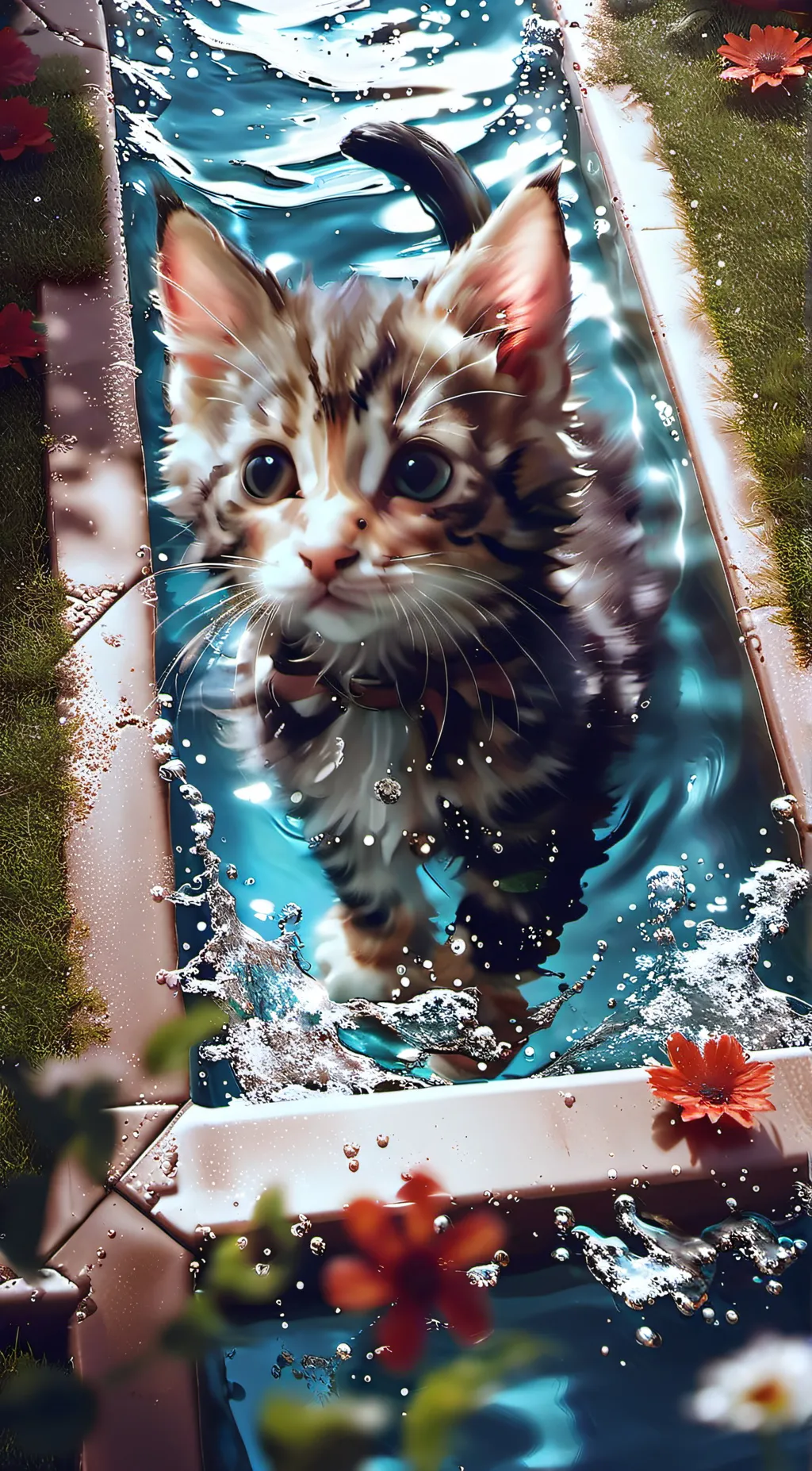 ai character: kitten background