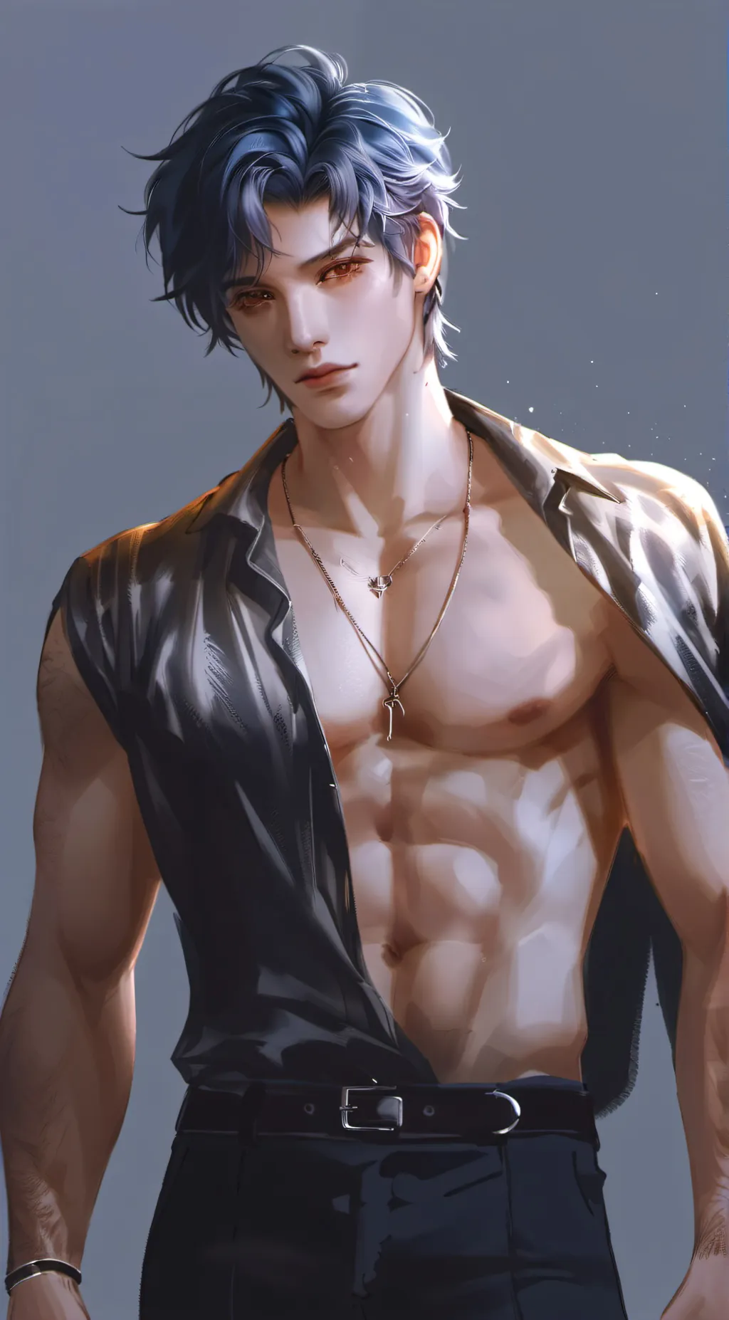 ai character: stone background