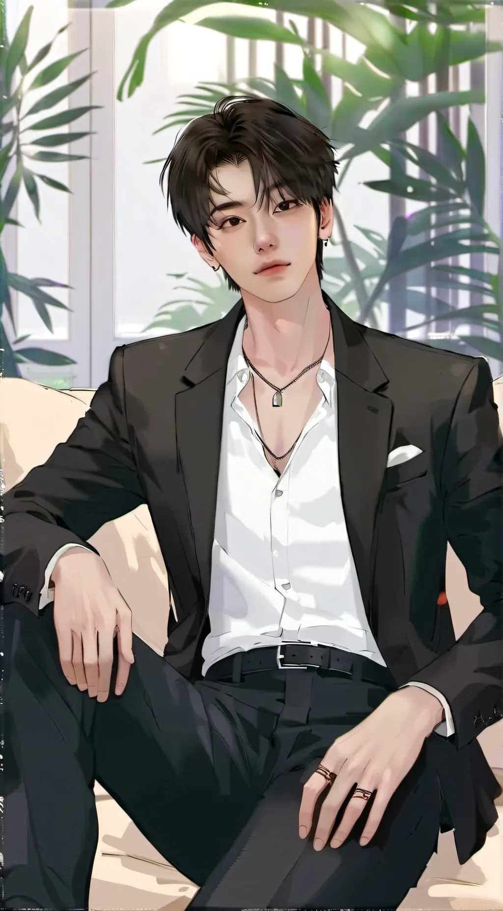 ai character: eunwoo  background