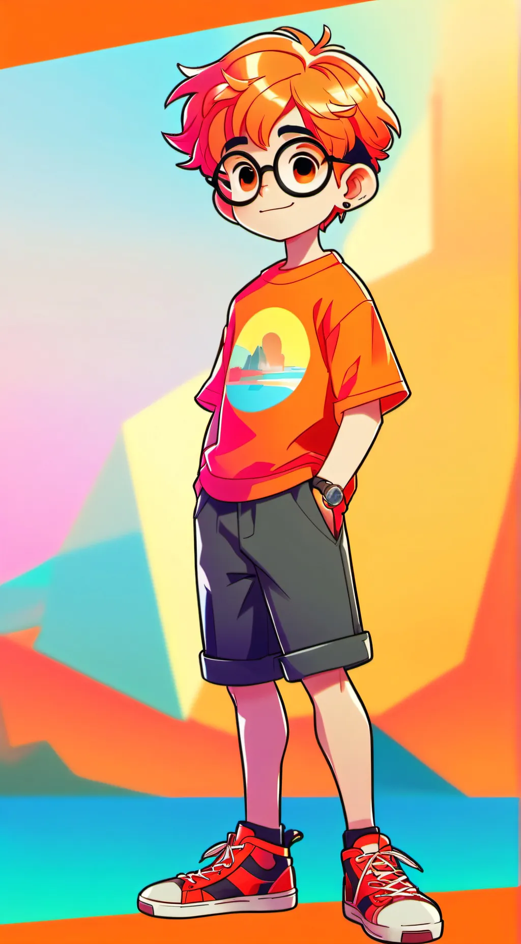 ai character: firey background