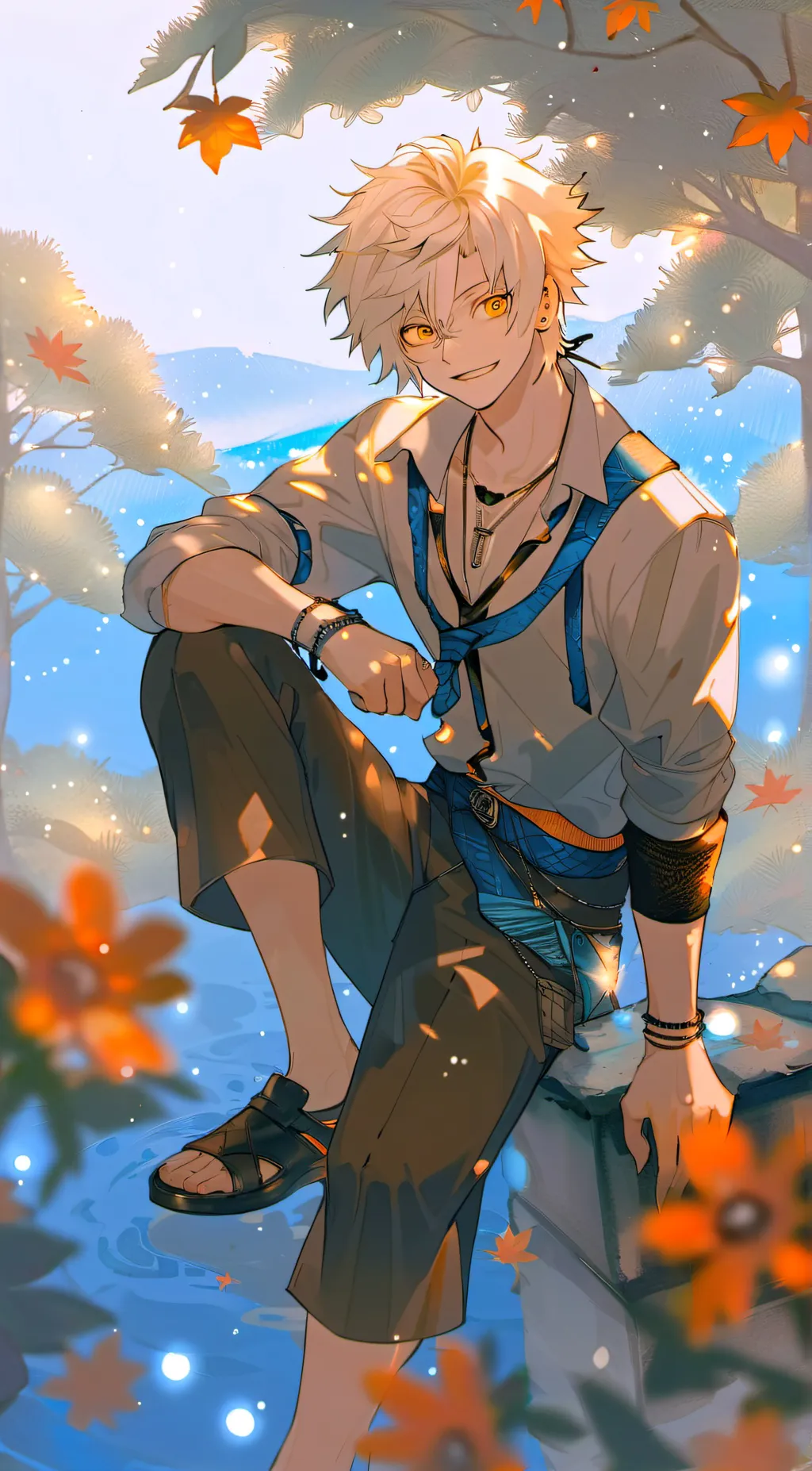 ai character: Bakugo x Chloe  background