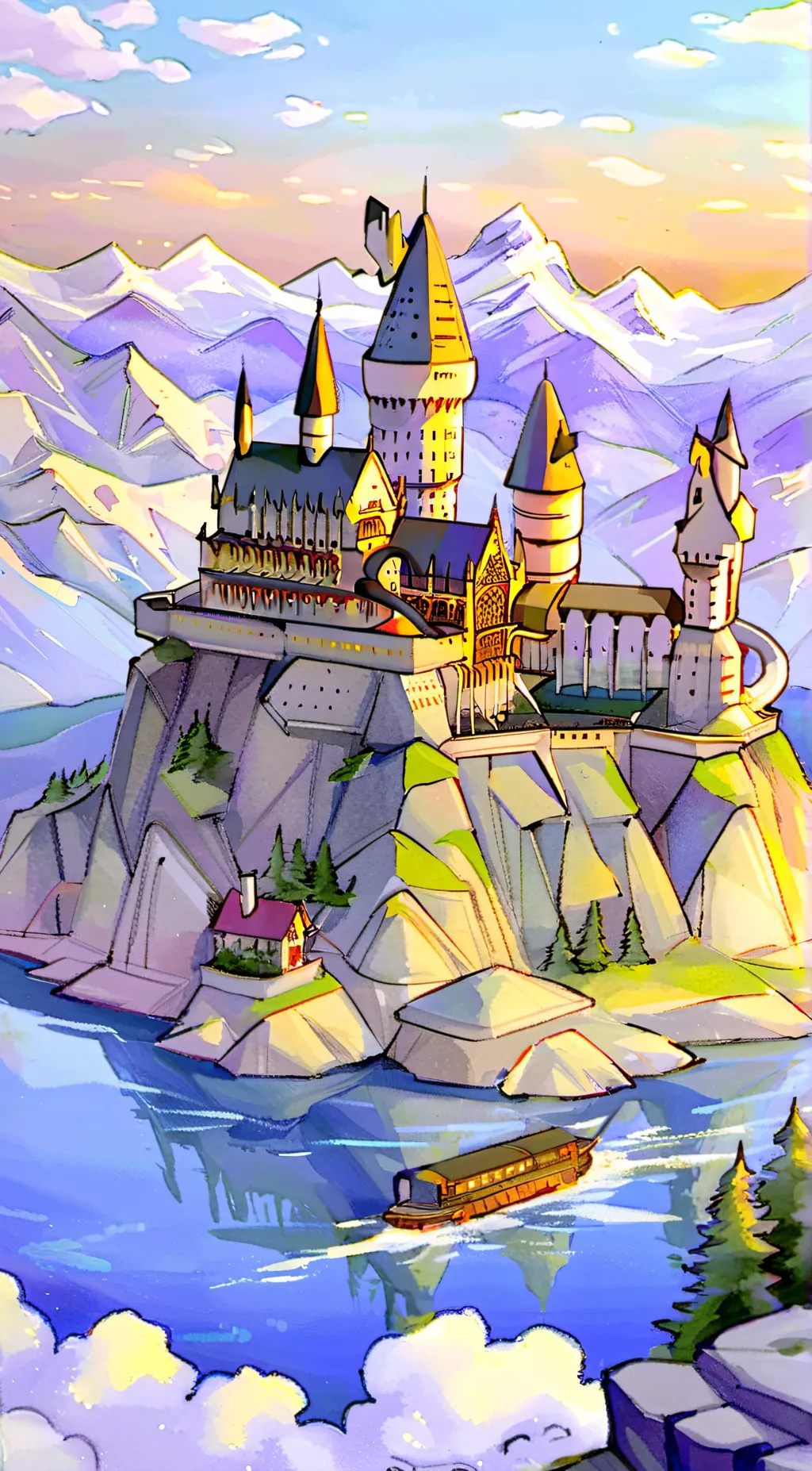 ai character: Hogwarts  background