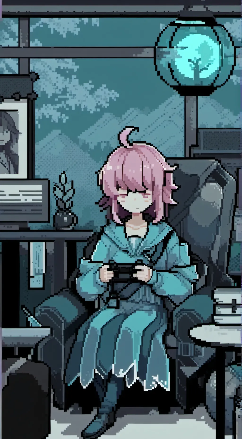 ai character: Dot background